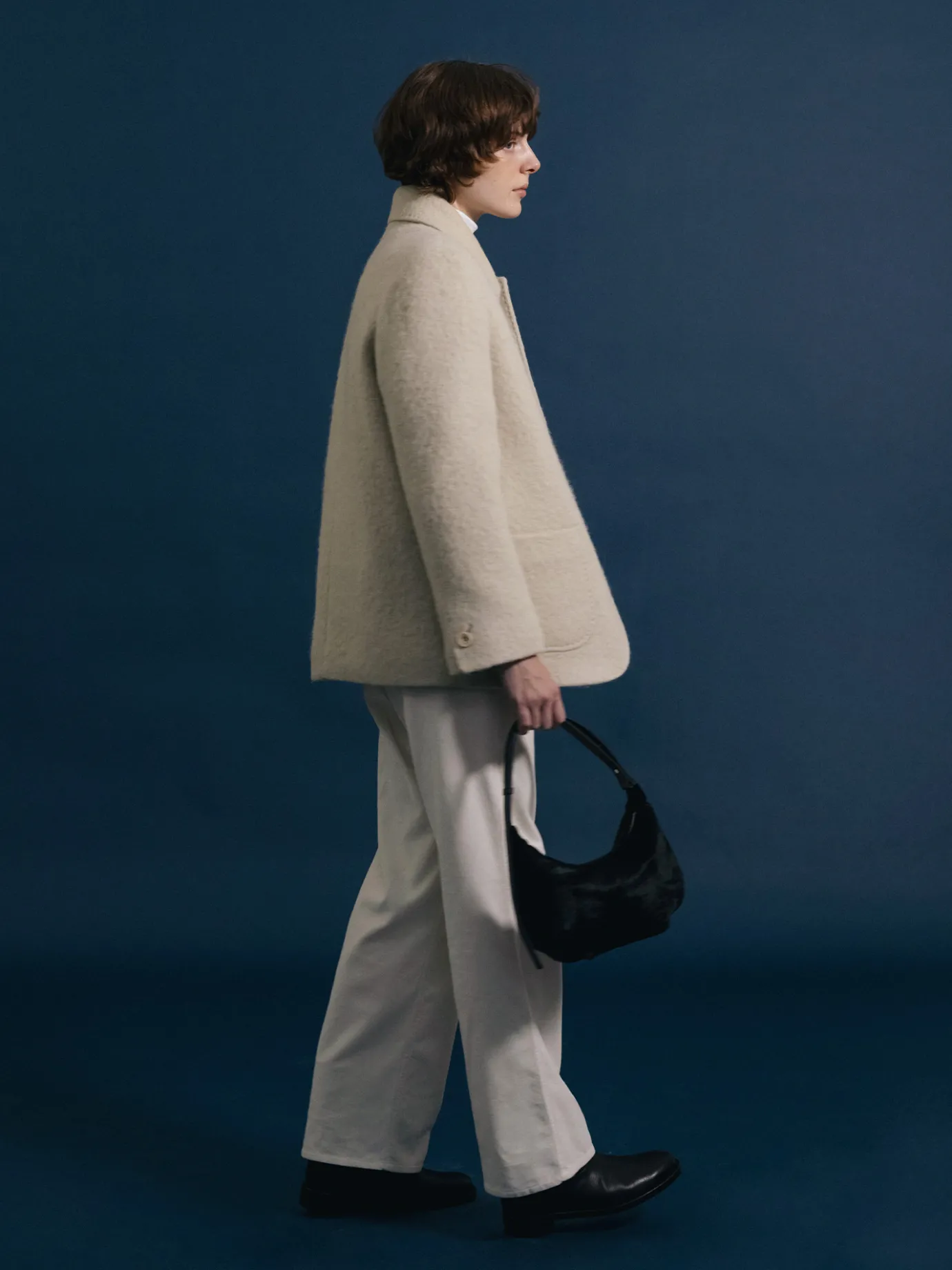 Nothing written Bags-Calf-hair shoulder mini bag (Furry black)