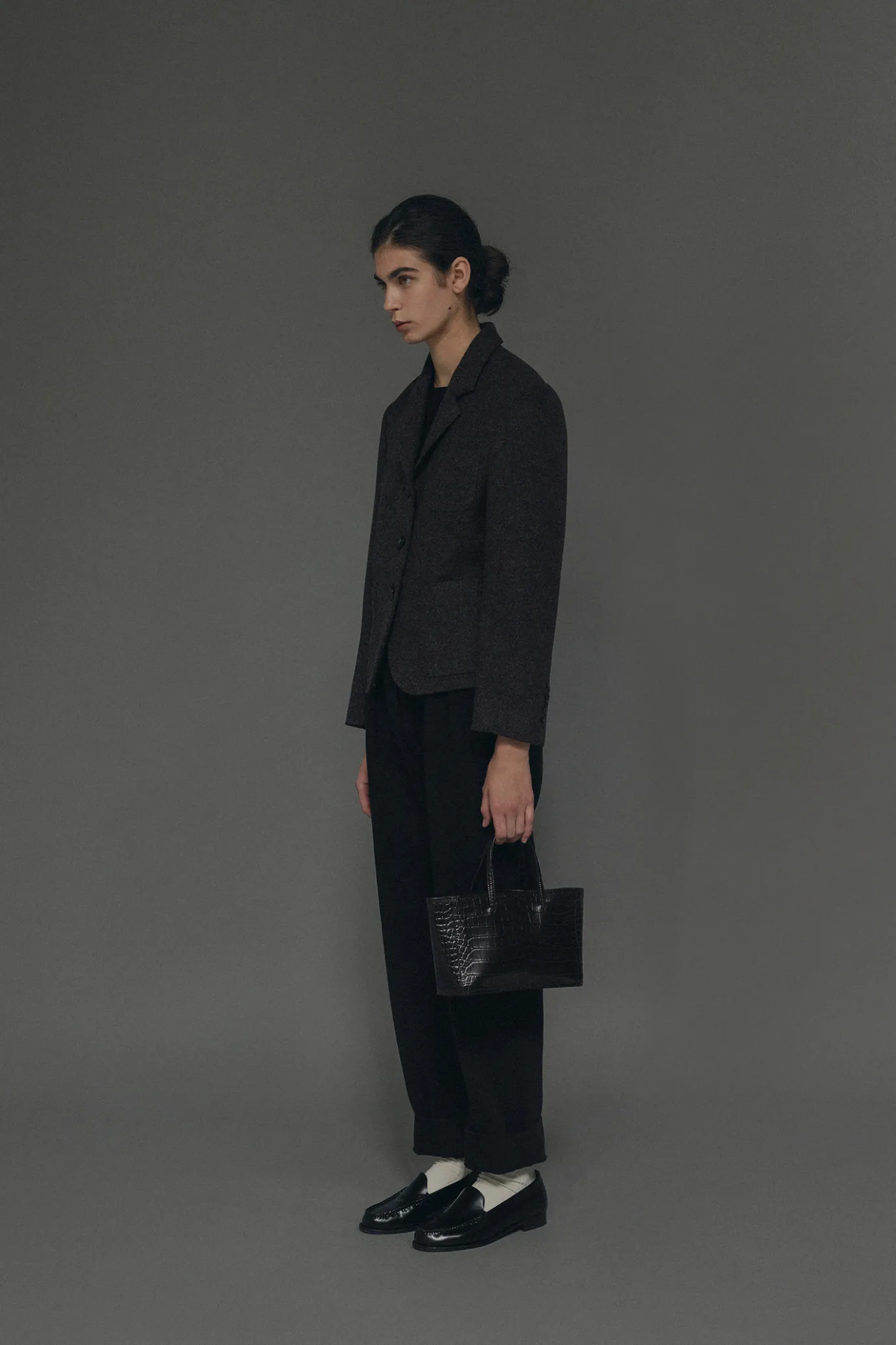 Nothing written Outwears-Dain wool jacket (Dark brown)