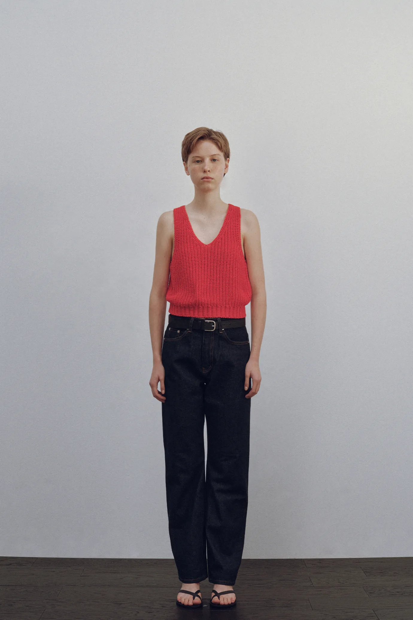 Nothing written Knitwear-Greta knit top (Red)