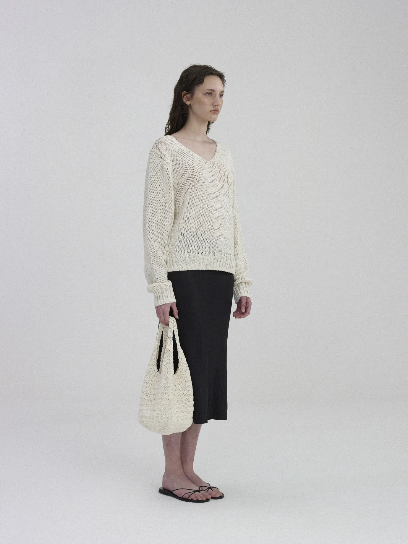 Nothing written Bags | Exclusive-Handmade knitted bag (Ivory)