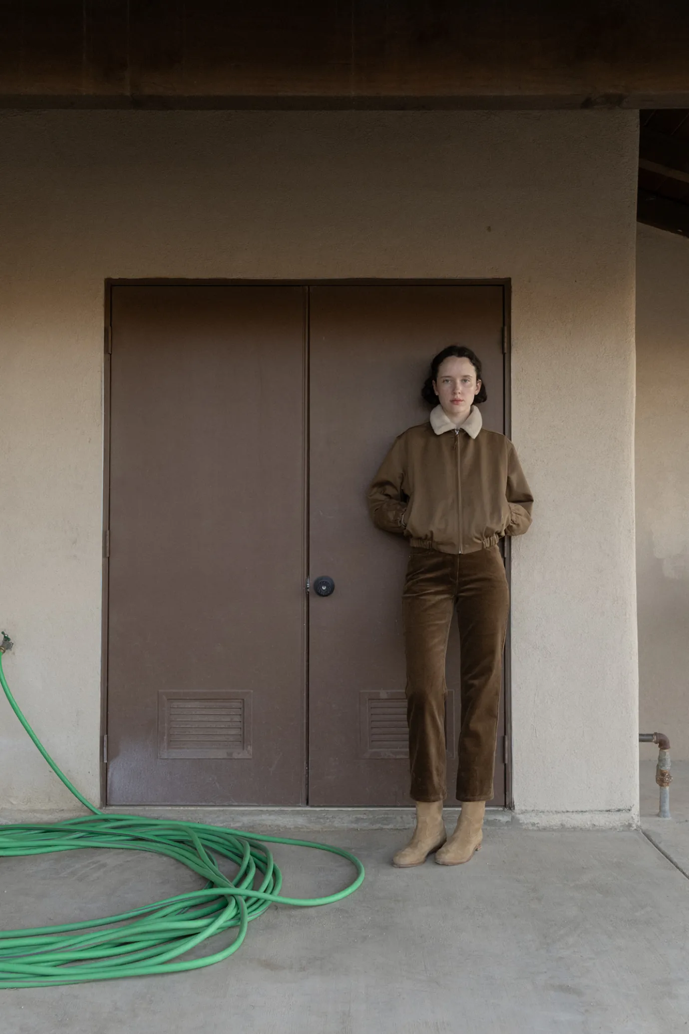 Nothing written Outwears-Jason cotton blouson (Brown)