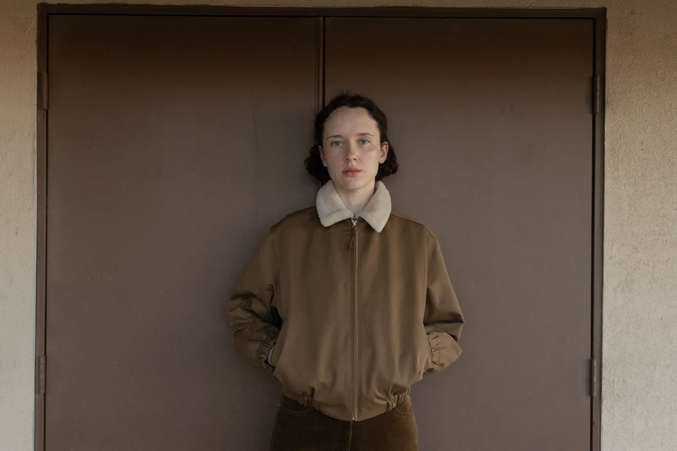 Nothing written Outwears-Jason cotton blouson (Brown)