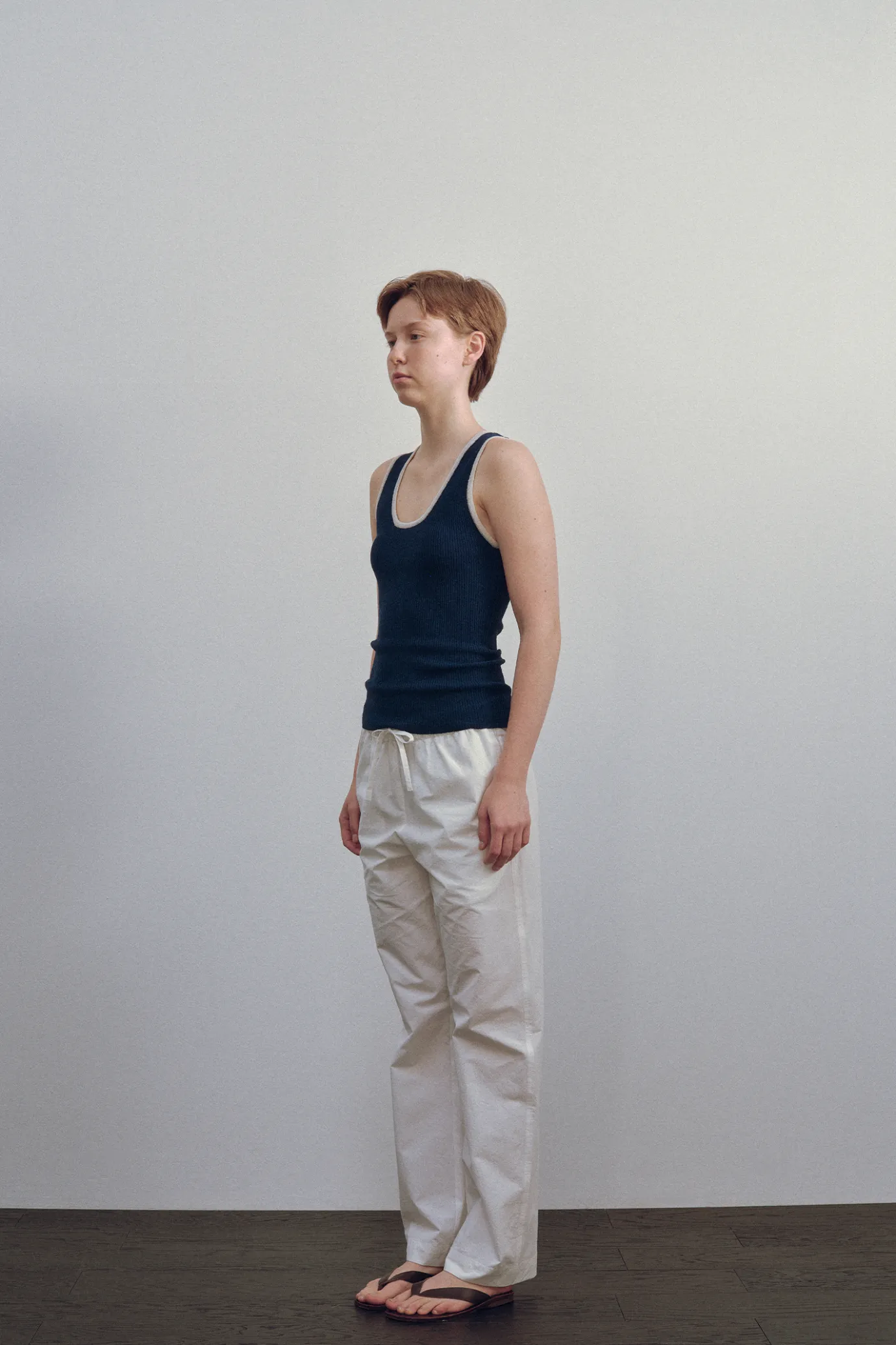 Nothing written Knitwear-Jina u-neck sleeveless (Blue cream)