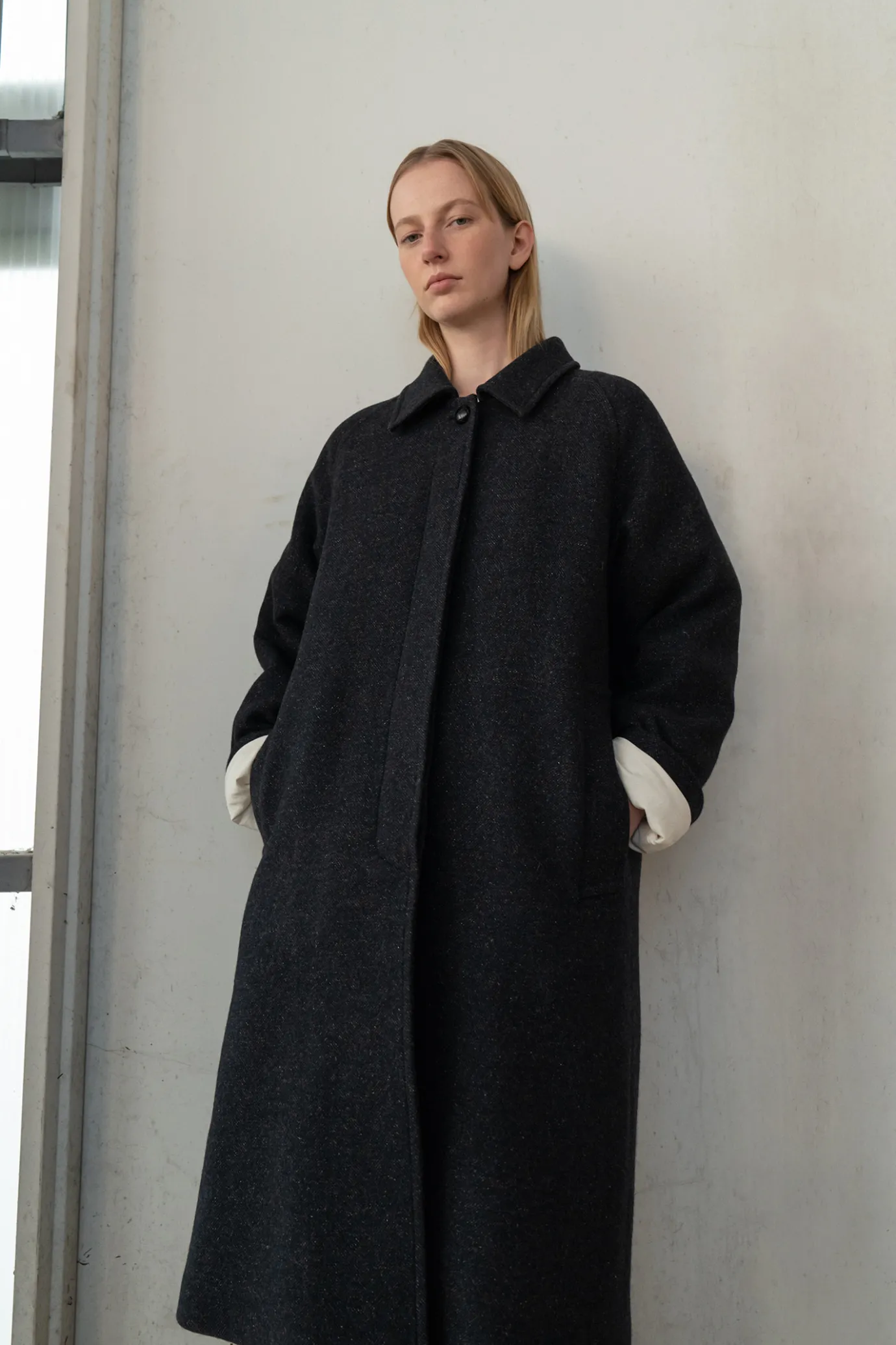 Nothing written Outwears-Marsh wool coat (Dark blue)