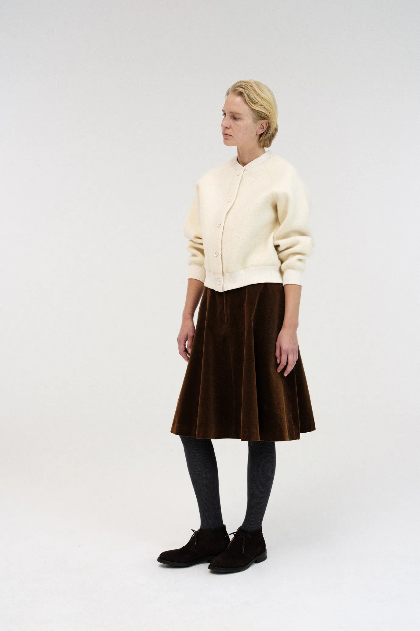 Nothing written Outwears-2ND / Alpaca wool raglan jumper (Ivory)