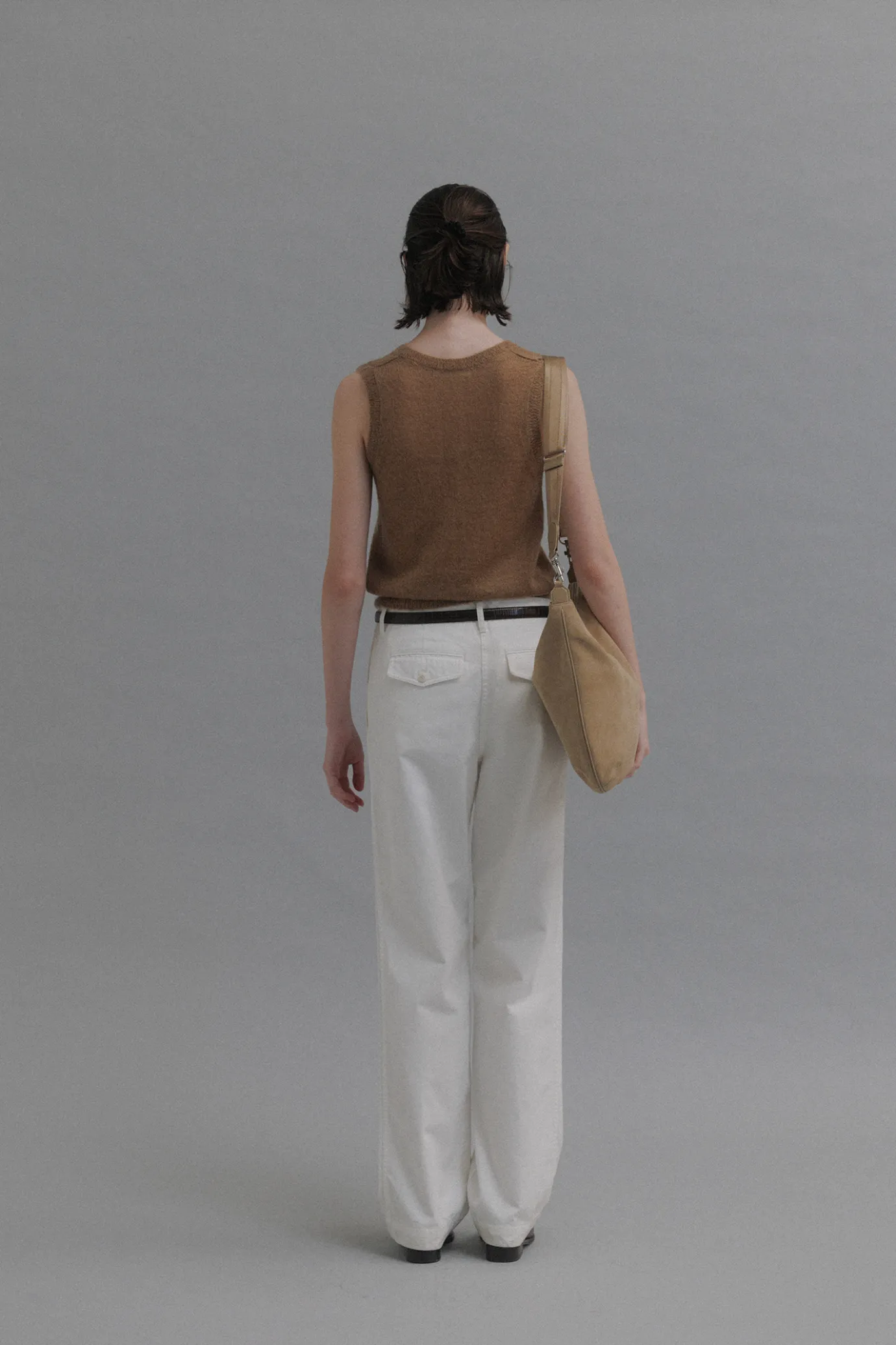 Nothing written Bags-2ND / Balloon suede bag (Beige)