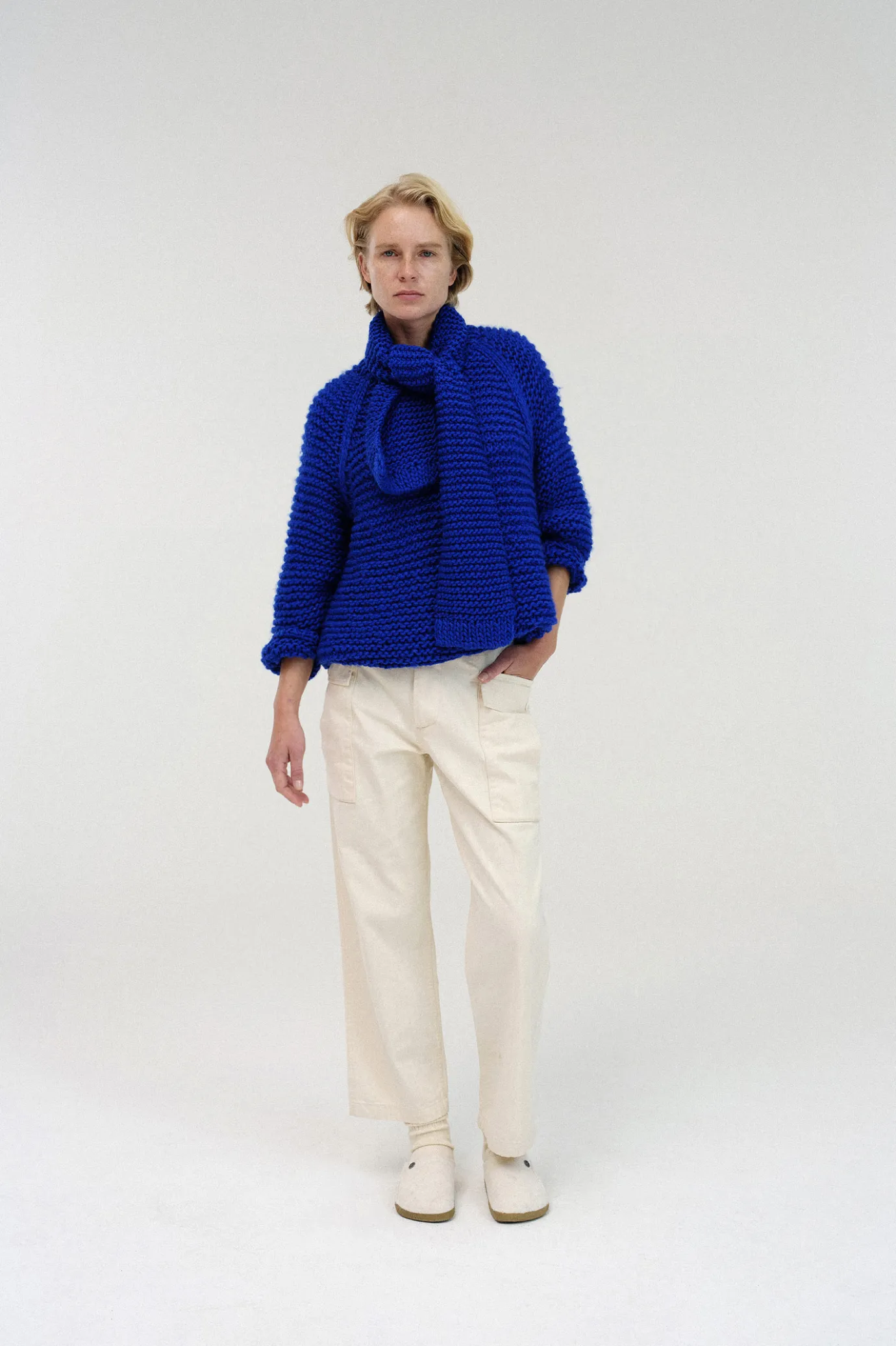 Nothing written Knitwear | Exclusive-2ND / Brre handmade round sweater (Blue)