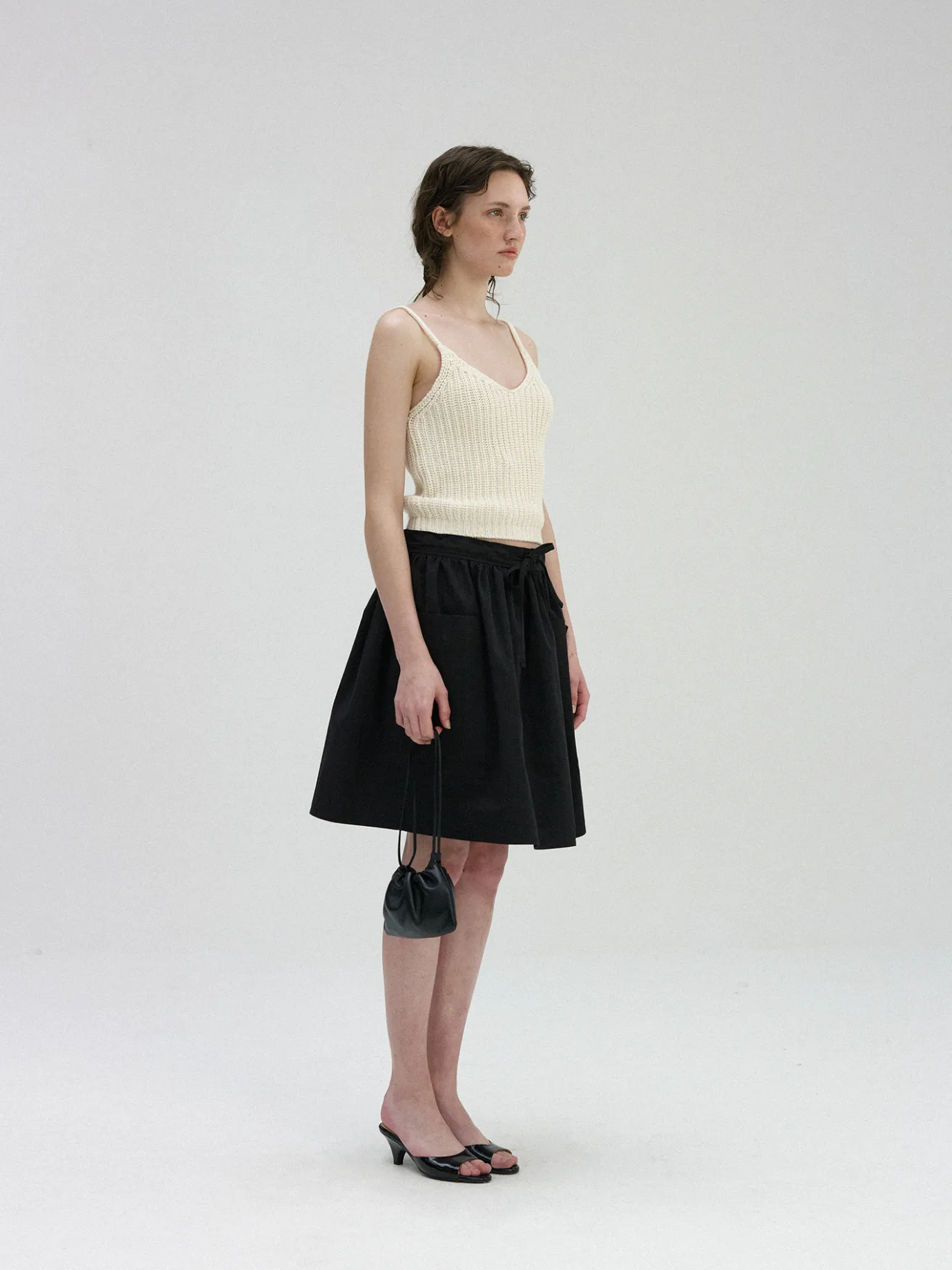 Nothing written Skirts-2ND / Casali flared skirt (Black)