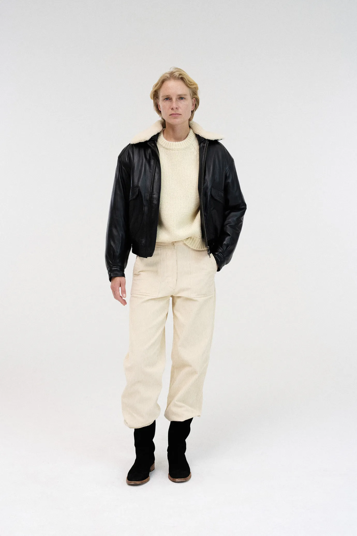 Nothing written Outwears-2ND / Classic G-1 flight jacket (Black)