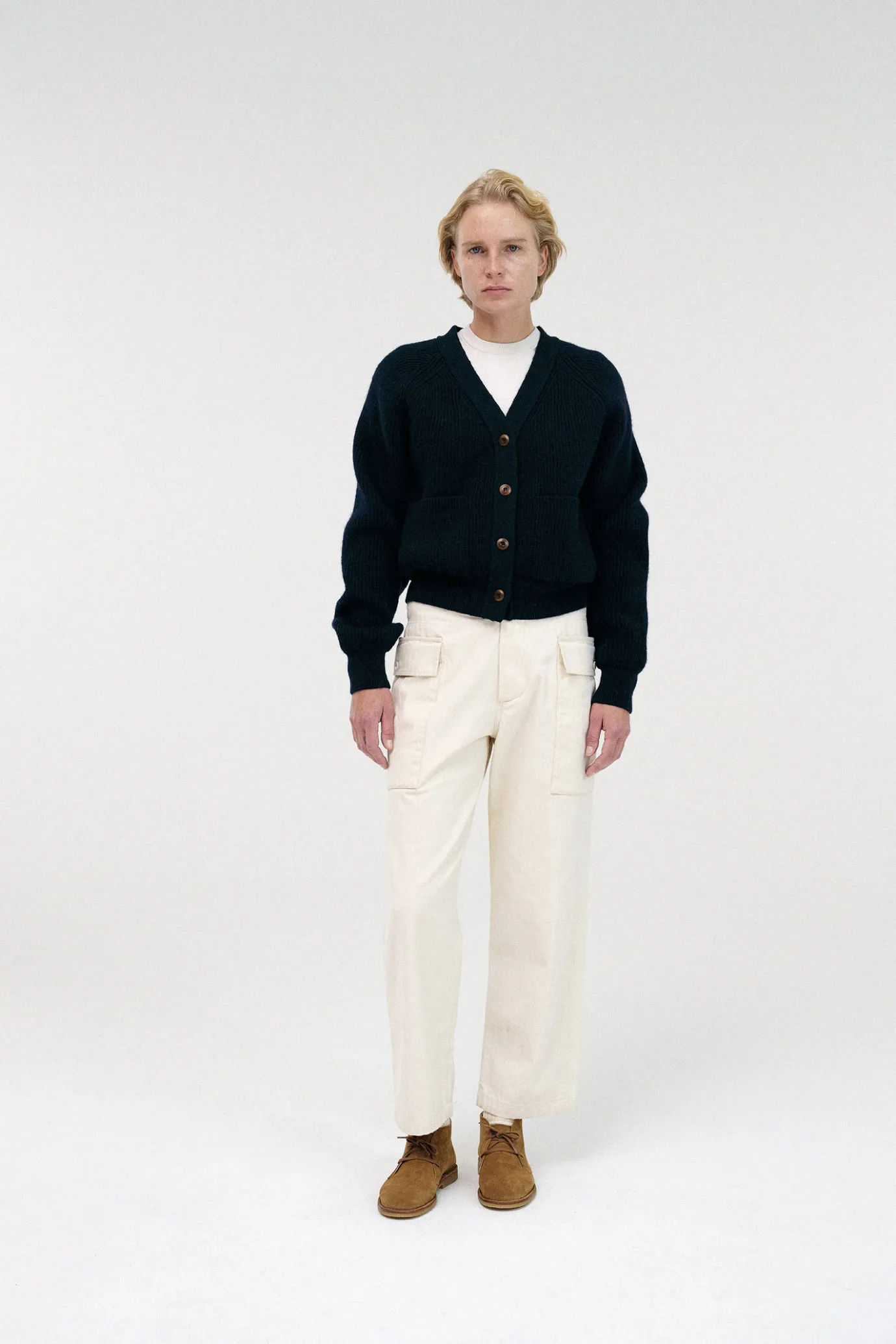 Nothing written Outwears | Knitwear-2ND / Dennedy ribbed cardigan (Dark navy)