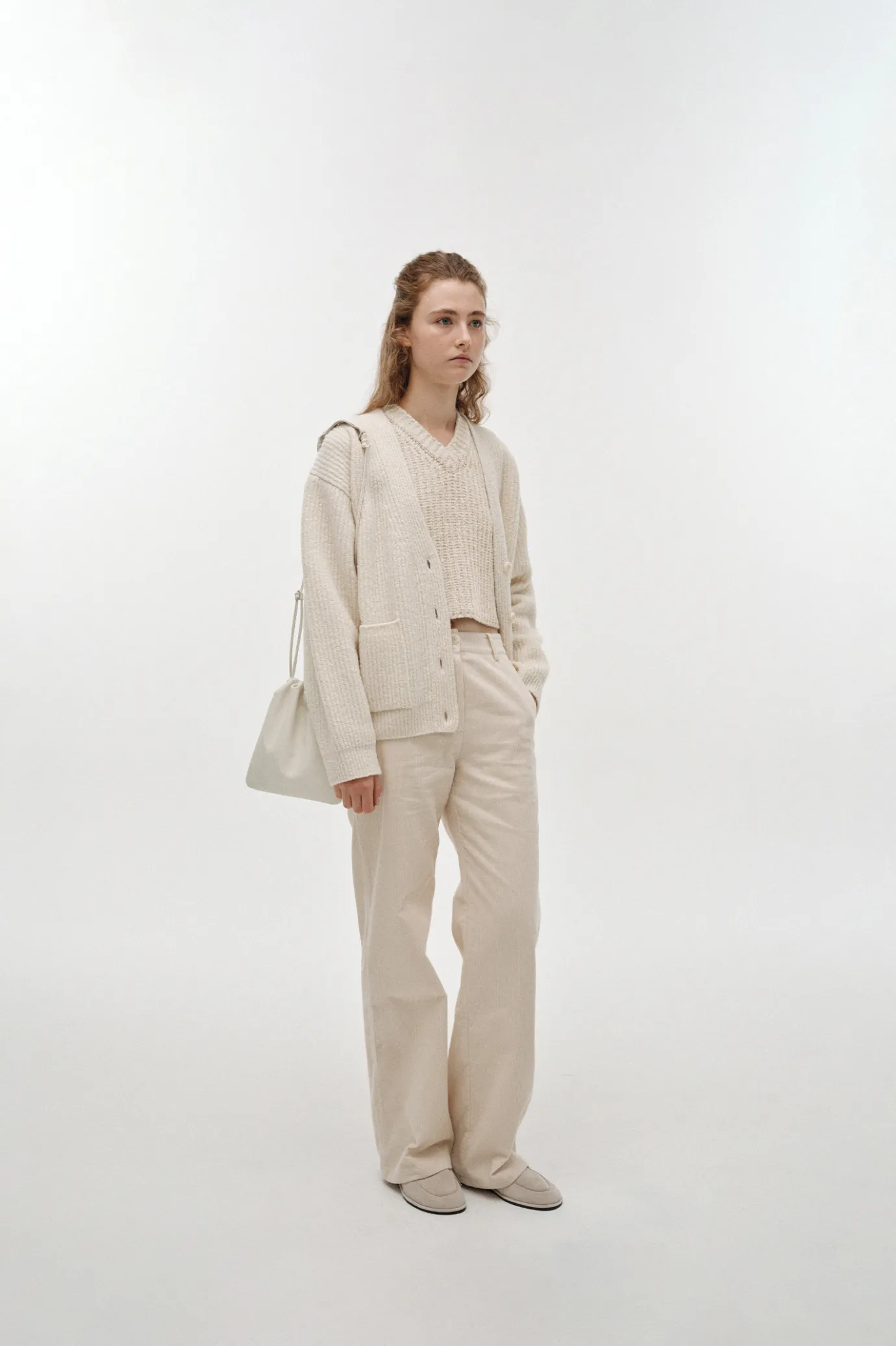 Nothing written Knitwear-2ND / Garine wool vest (Ivory)