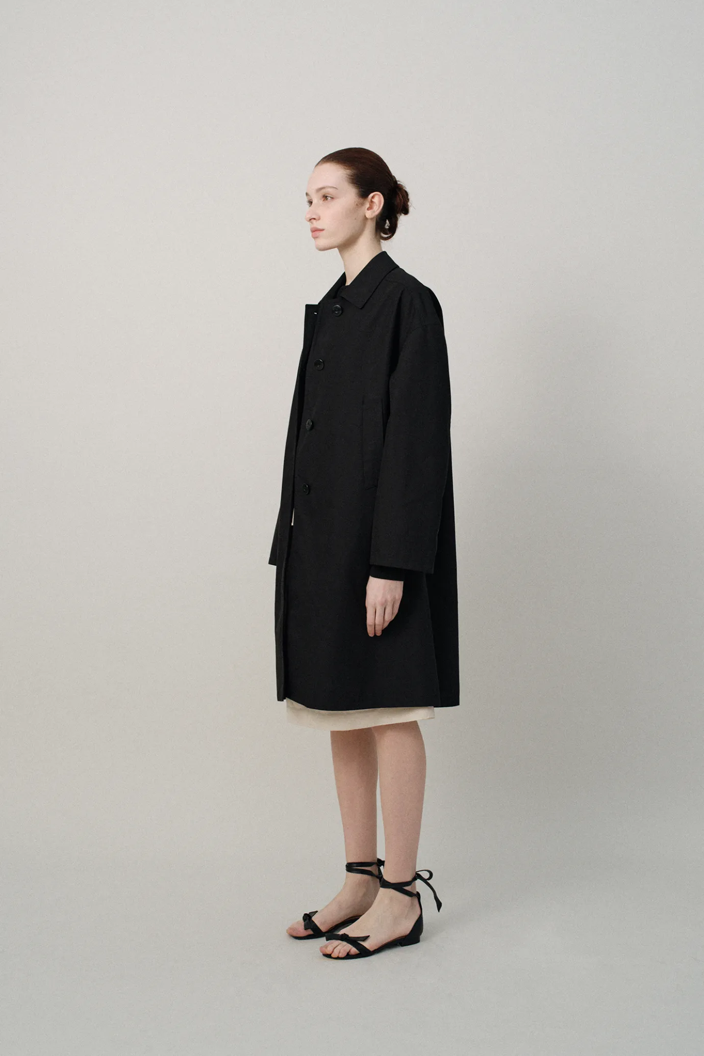 Nothing written Outwears-2ND / Harri mac coat (Black)