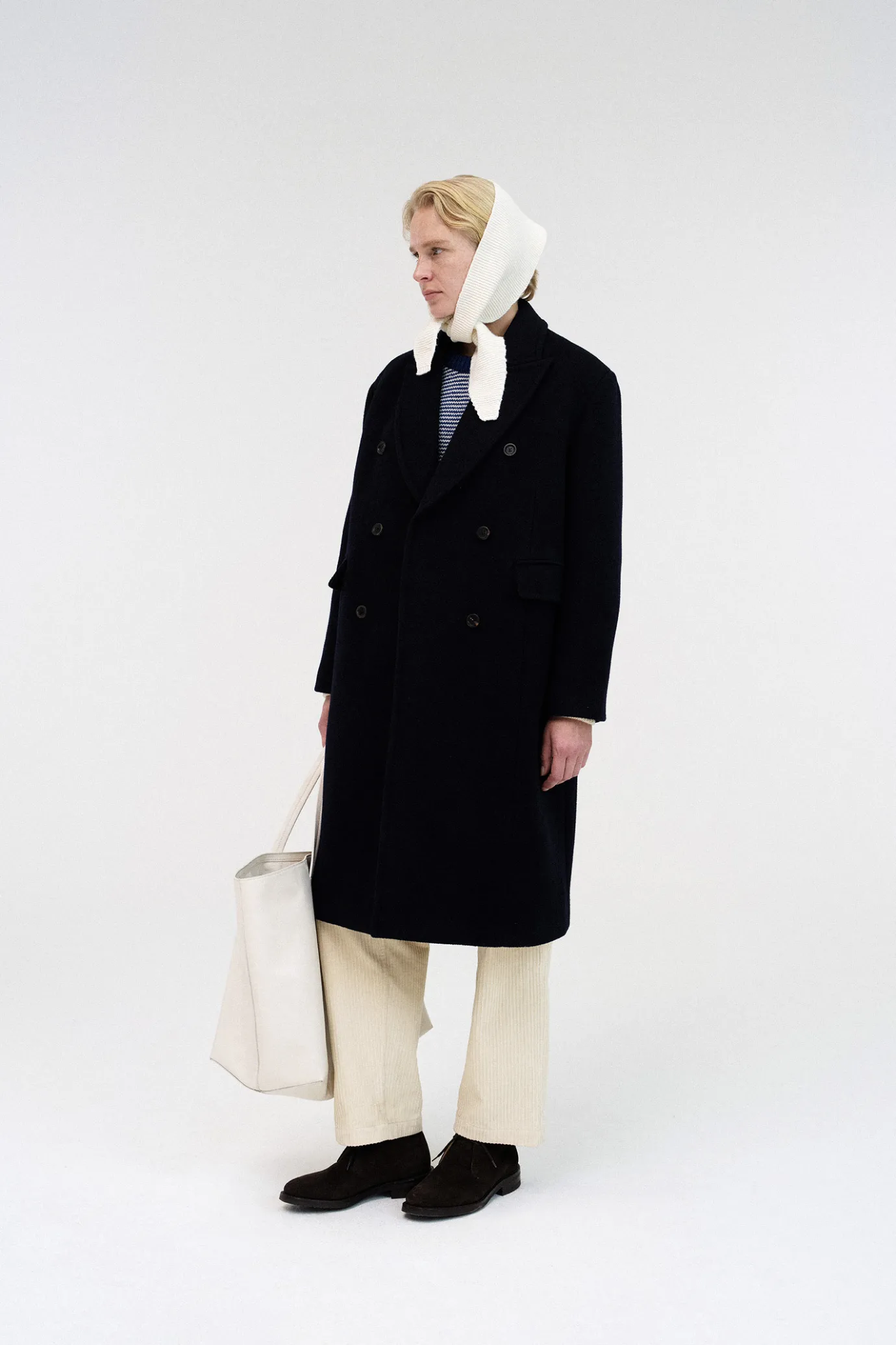 Nothing written Bags-2ND / Large tote bag (Spare white)