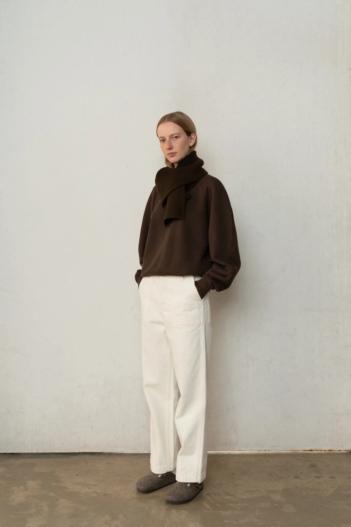 Nothing written Accessories-2ND / Liky muffler (Dark brown)