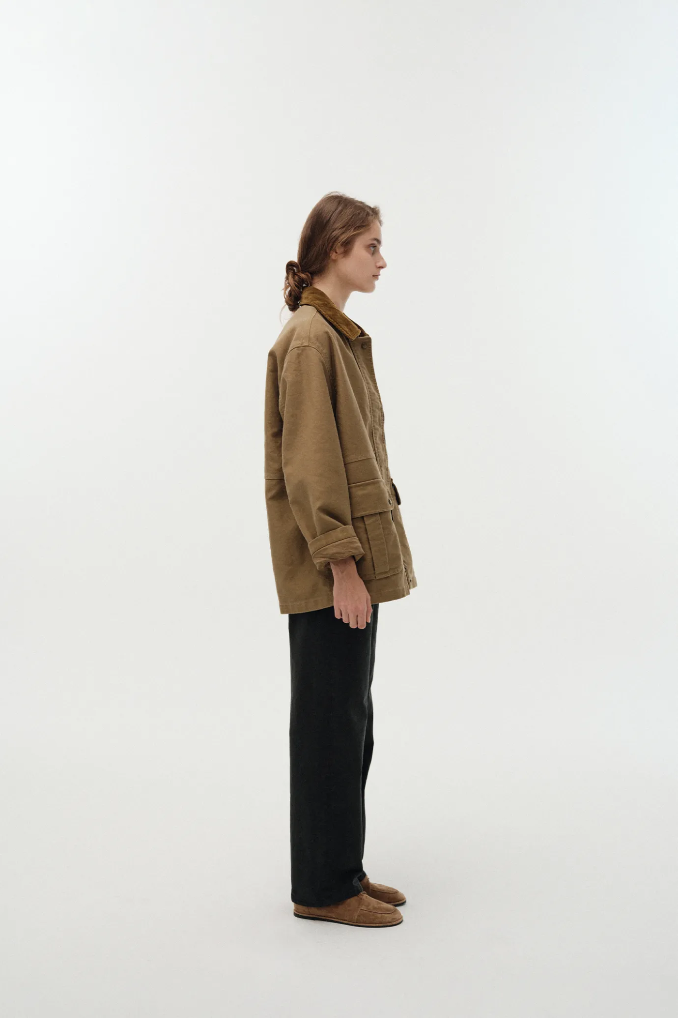 Nothing written Outwears-2ND / Mole skin hunting cotton jacket (Khaki)