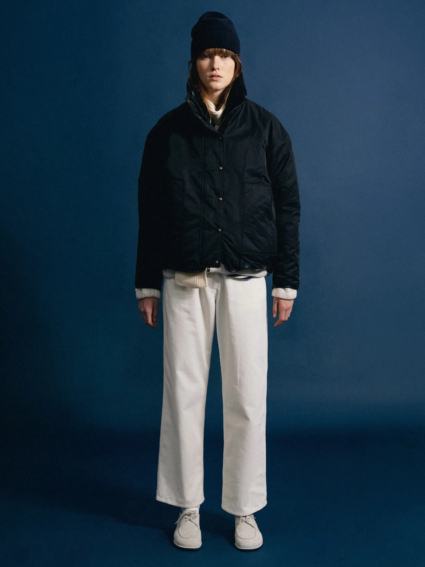 Nothing written Outwears-2ND / Pooh reversible jumper (Black)