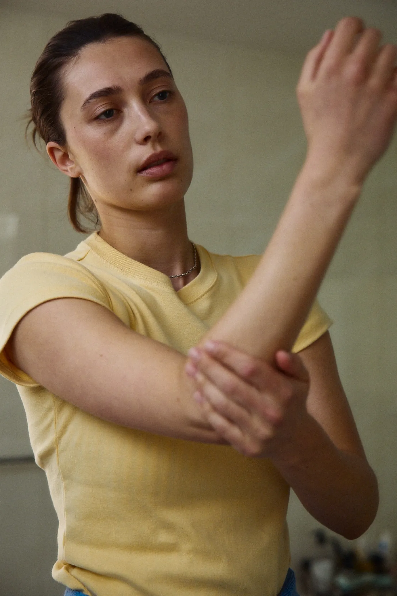 Nothing written T-shirt-2ND / 90's t-shirt (Vanilla butter)