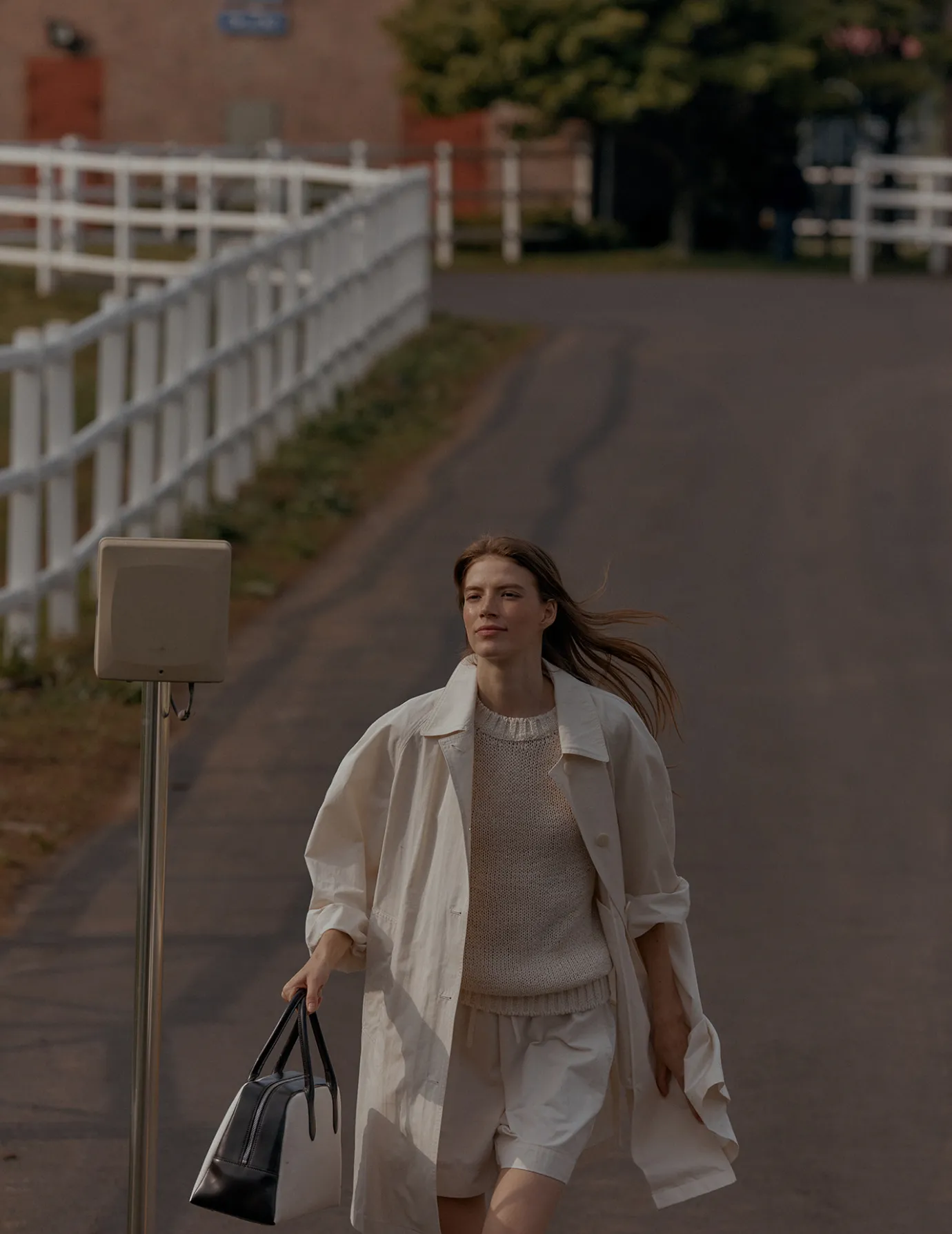 Nothing written Outwears-2ND / Summer volume trench (Off white)