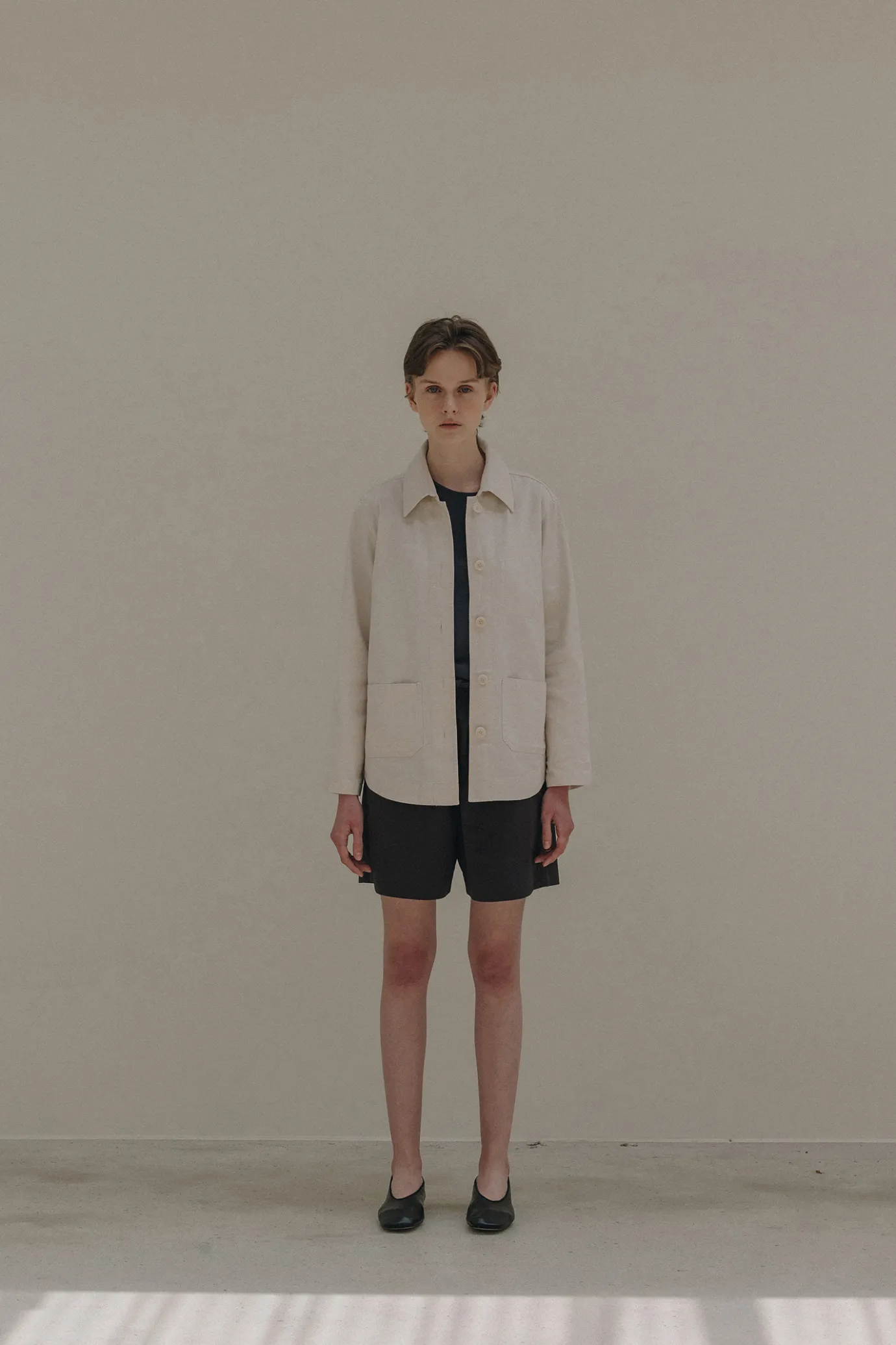 Nothing written Outwears-Pany oxford jacket (Ivory)