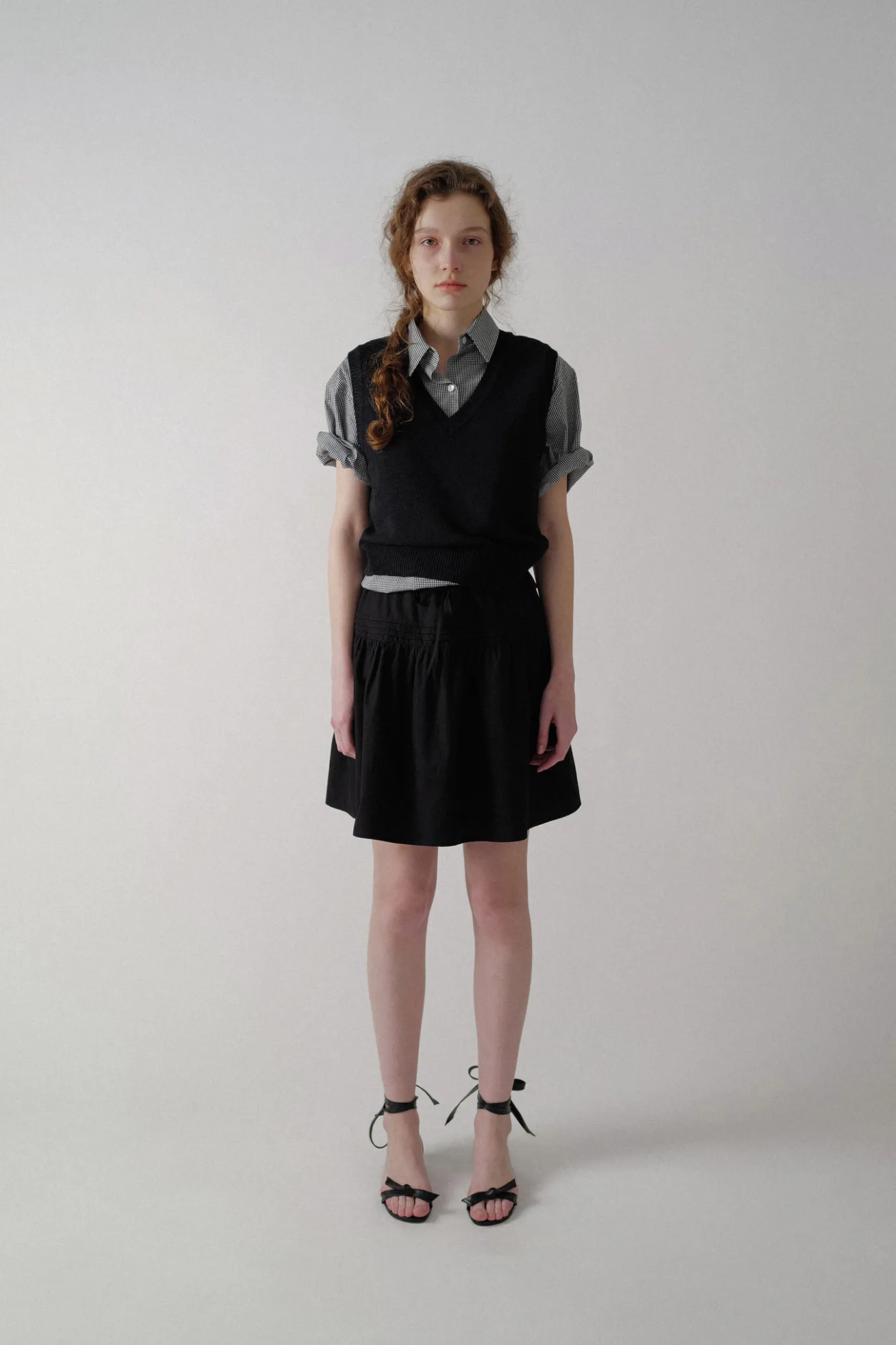 Nothing written Skirts-Pou flare skirt (Black)