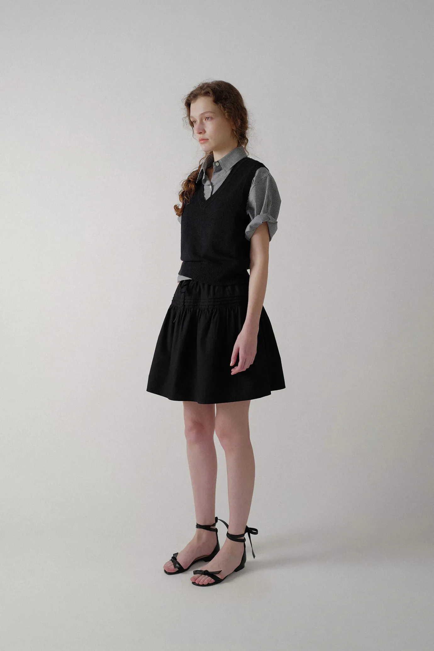 Nothing written Skirts-Pou flare skirt (Black)