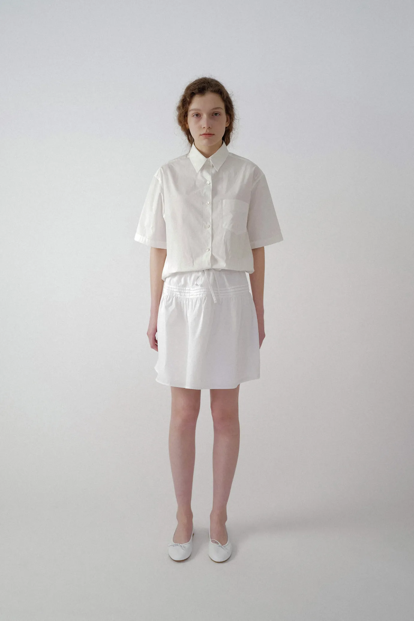 Nothing written Skirts-Pou flare skirt (White)