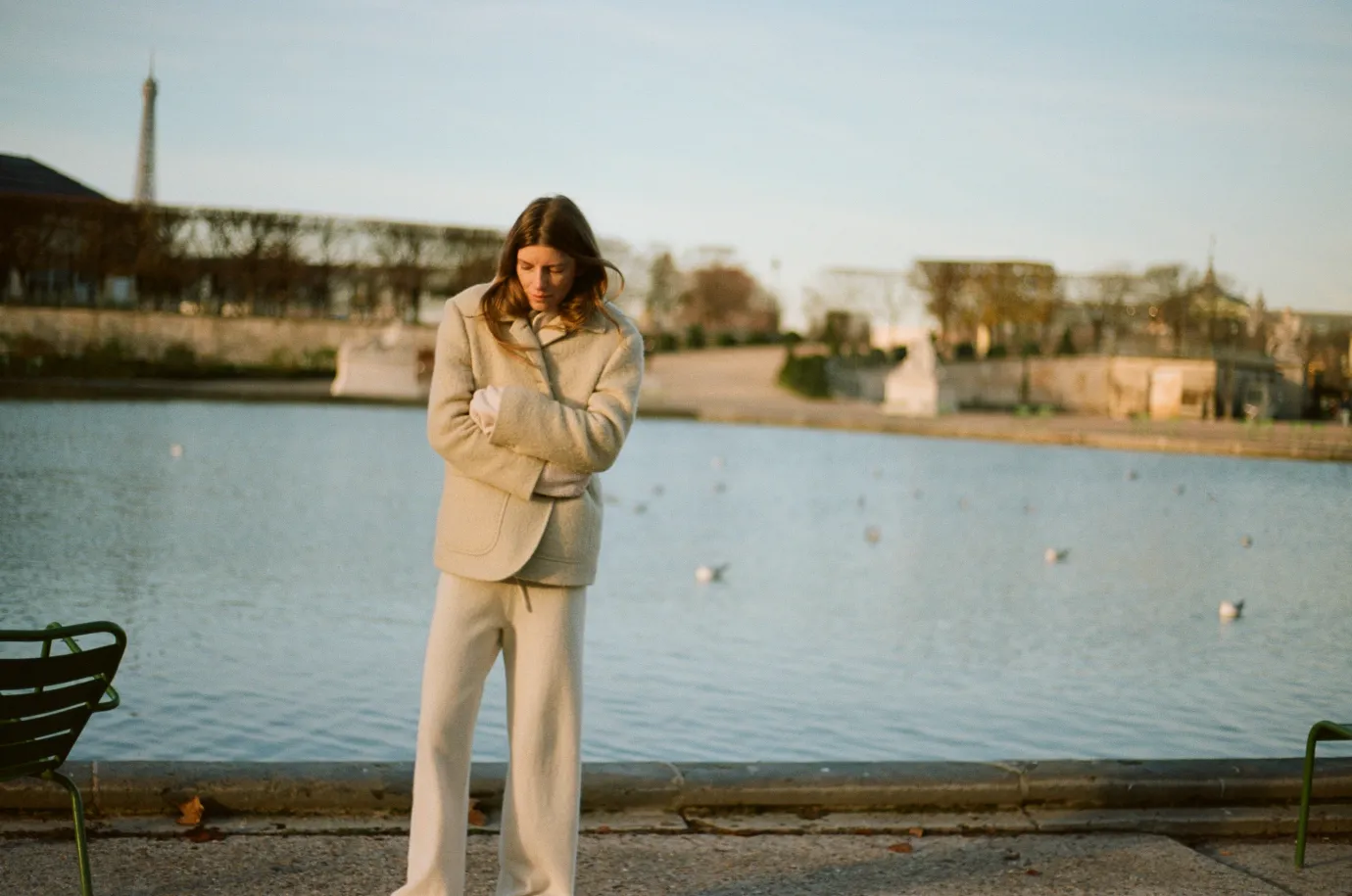 Nothing written Outwears-3RD / Blen wool jacket (Dark ivory)