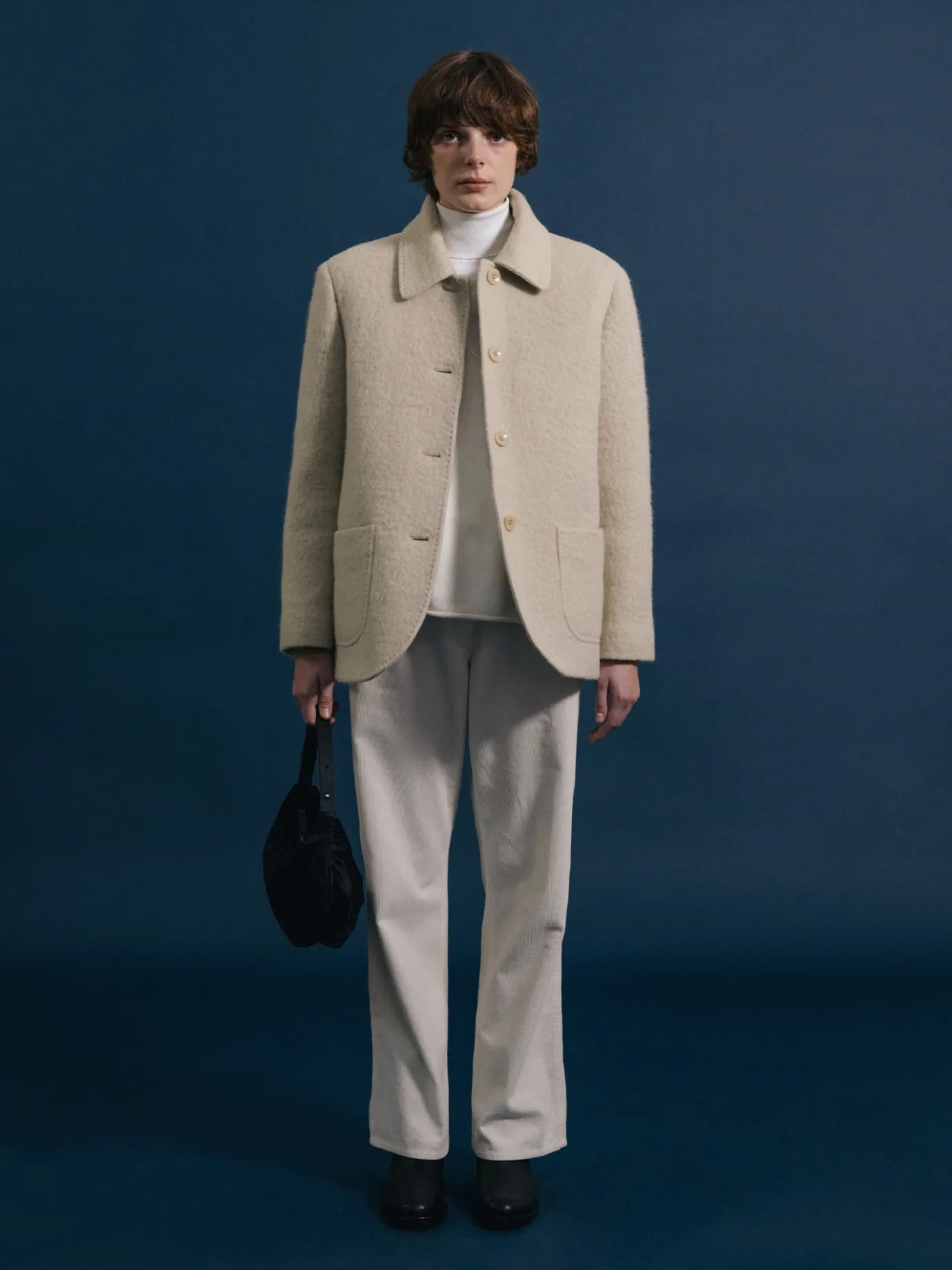 Nothing written Outwears-3RD / Blen wool jacket (Dark ivory)