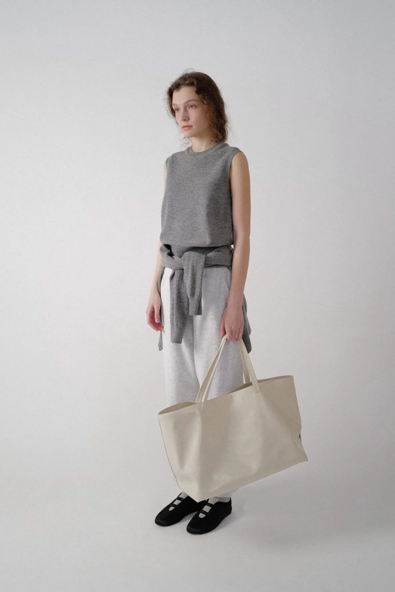 Nothing written Knitwear-3RD / Emitt u-neck wool slipover (Gray)