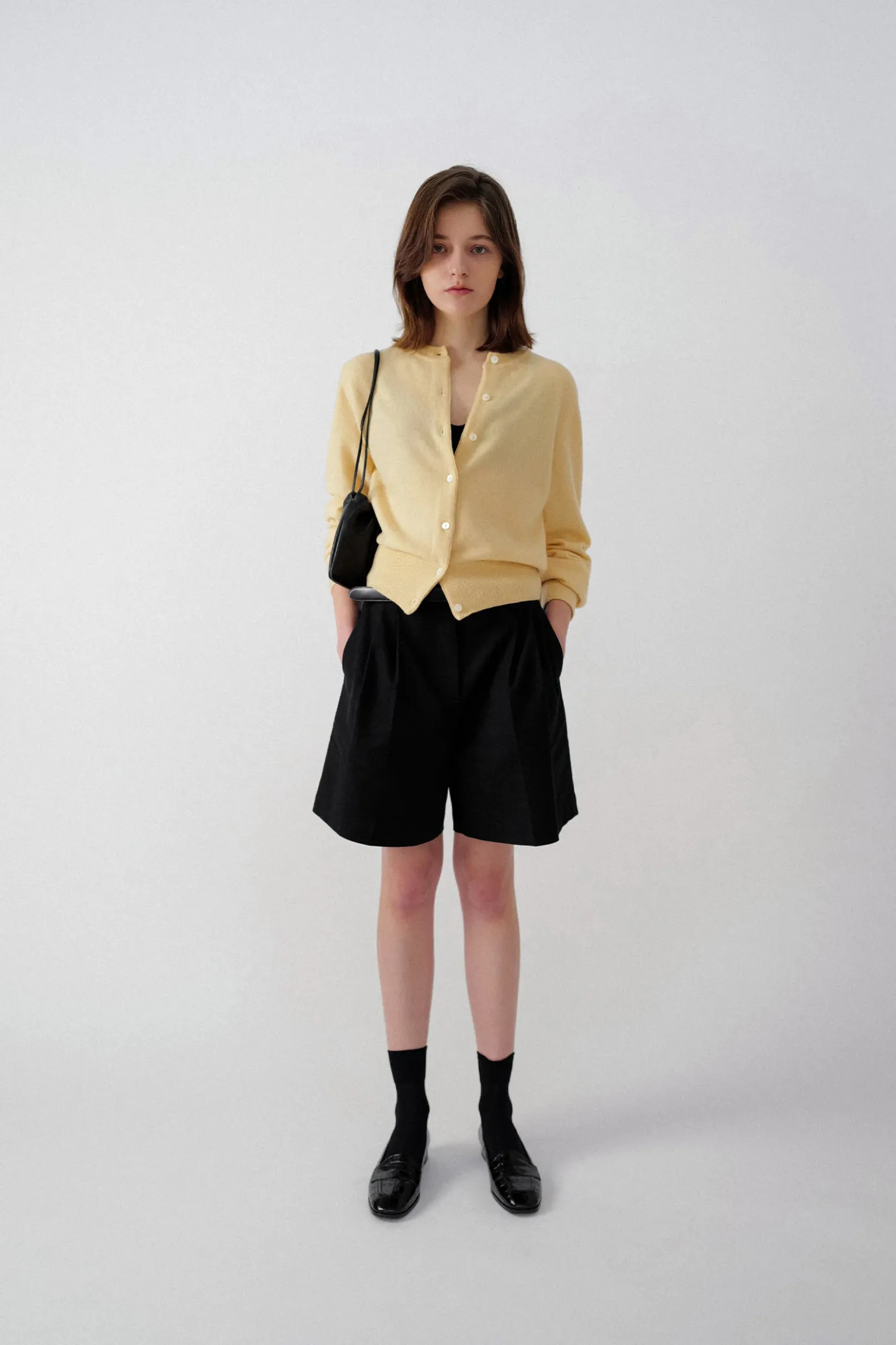 Nothing written Outwears | Knitwear-3RD / Emitt wool round cardigan (Yellow)