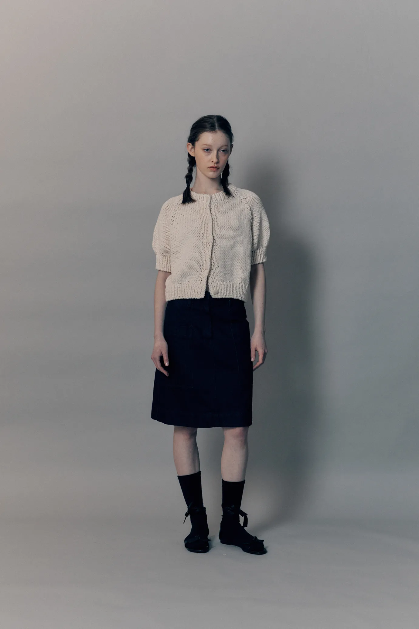 Nothing written Outwears | Exclusive-3RD / Hand knitted cardigan (Ivory)