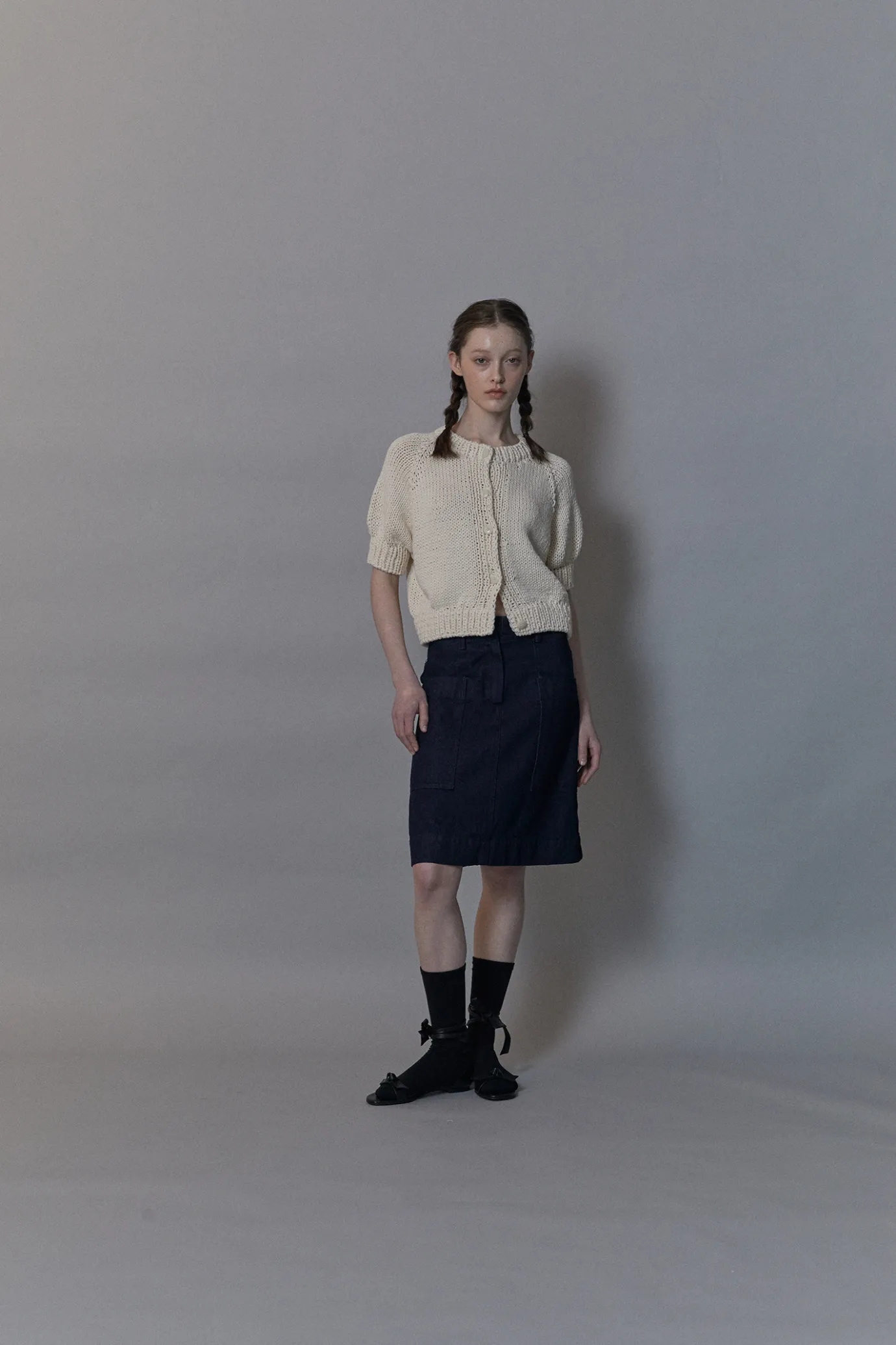 Nothing written Outwears | Exclusive-3RD / Hand knitted cardigan (Ivory)