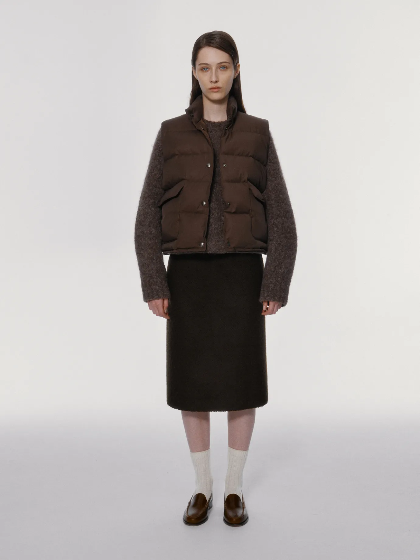 Nothing written Outwears-3RD / Michelin puffer vest (Choco)