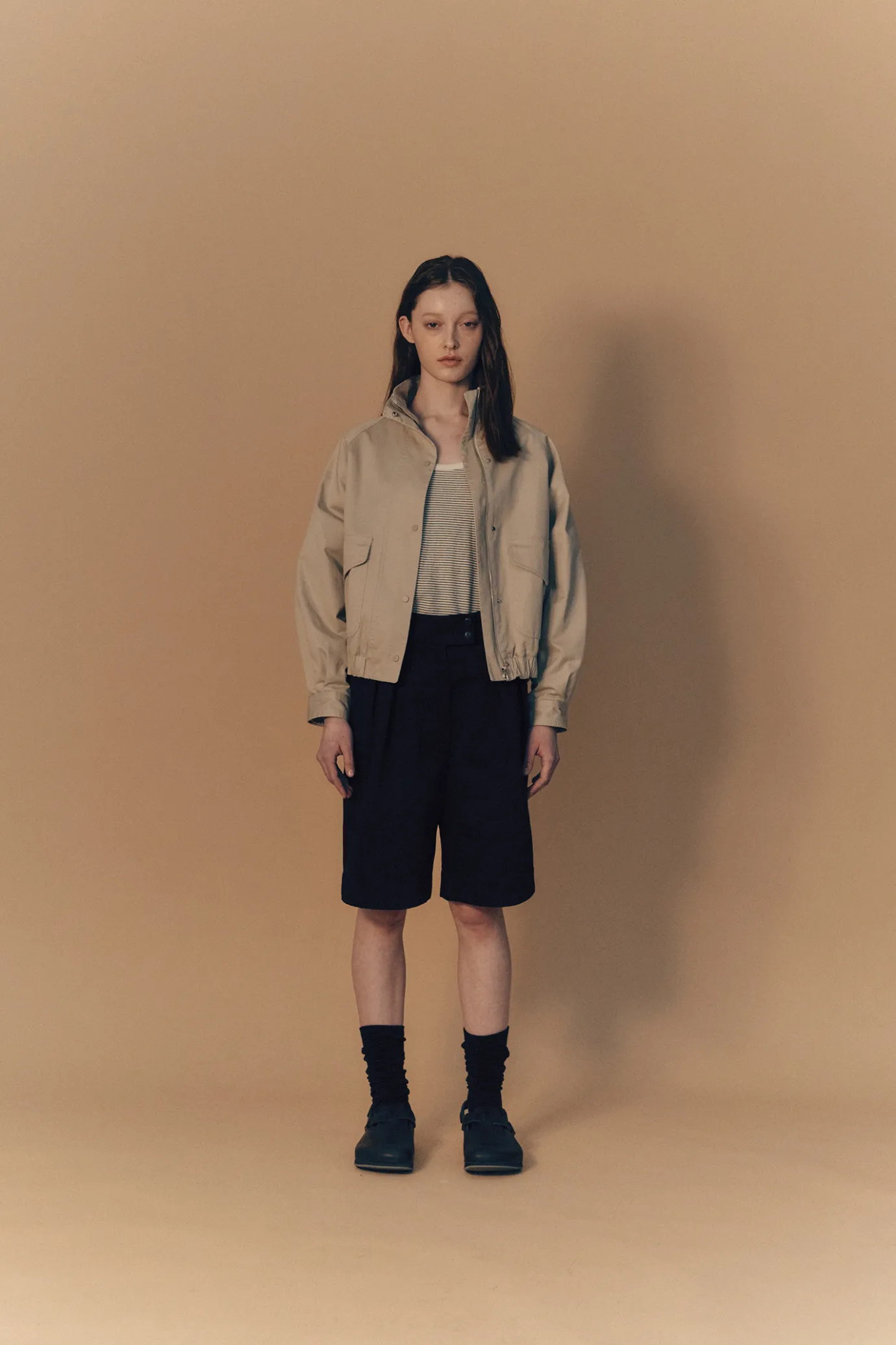 Nothing written Outwears-3RD / Vasily cotton blouson (Light beige)