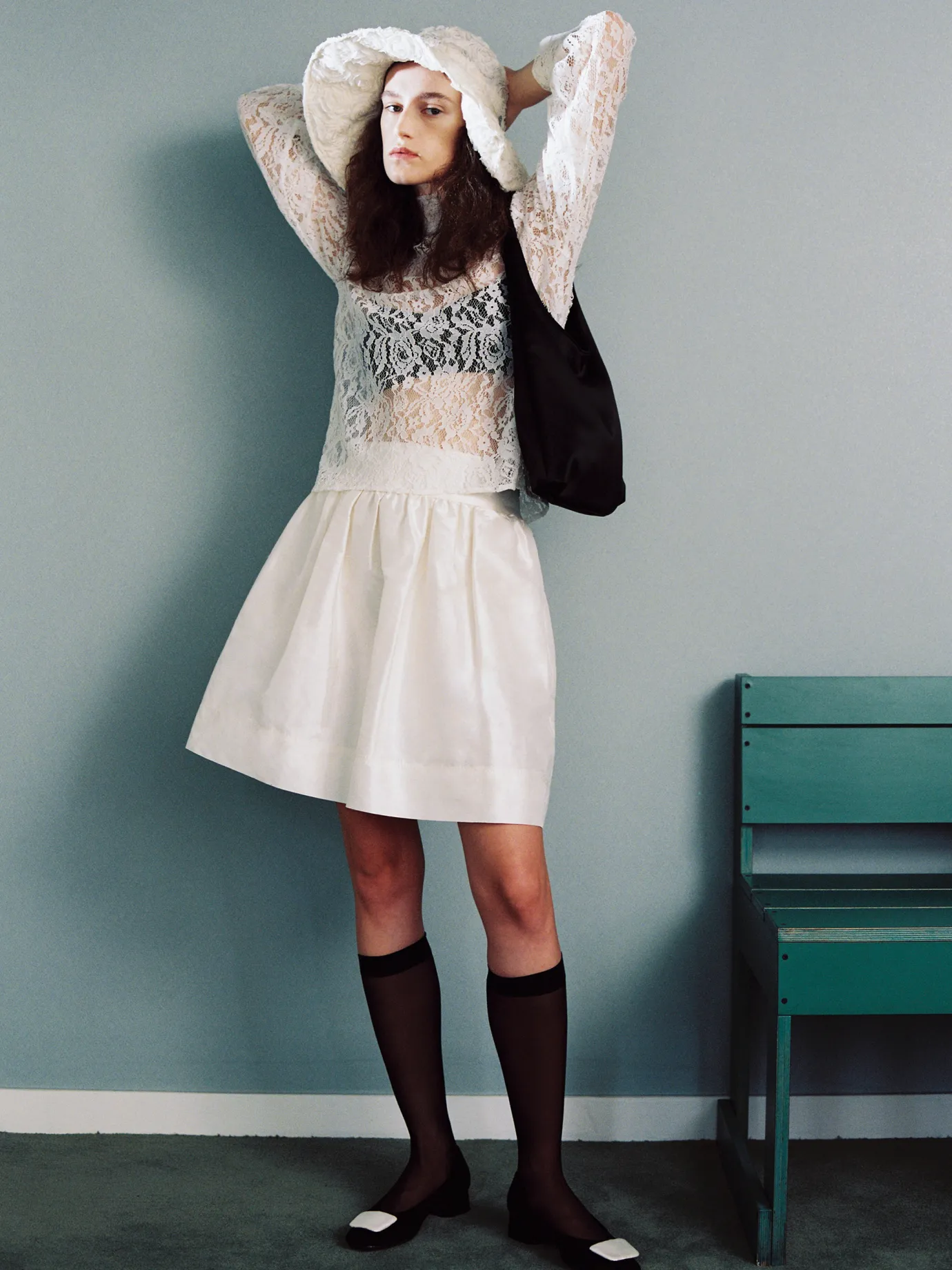 Nothing written Skirts-Rosa Silk flare skirt (White)