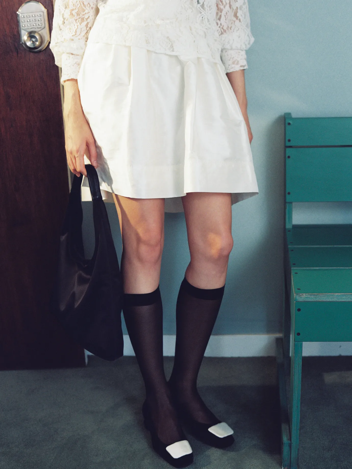 rosa_silk_flare_skirt_whi_2.webp Nothing written Skirts-Rosa Silk flare skirt (White)