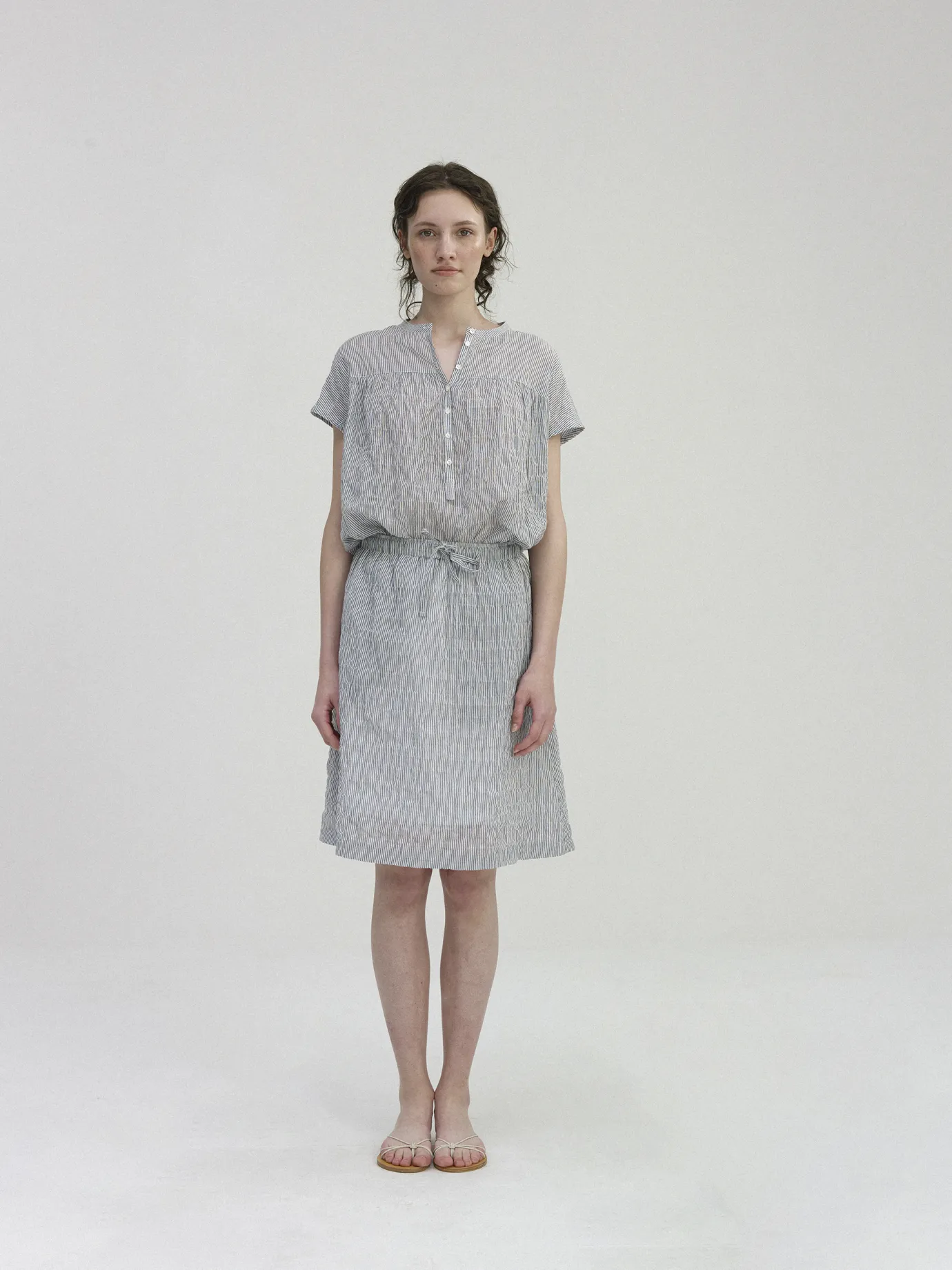 Nothing written Skirts-Sapri cotton skirt (Navy stripe)