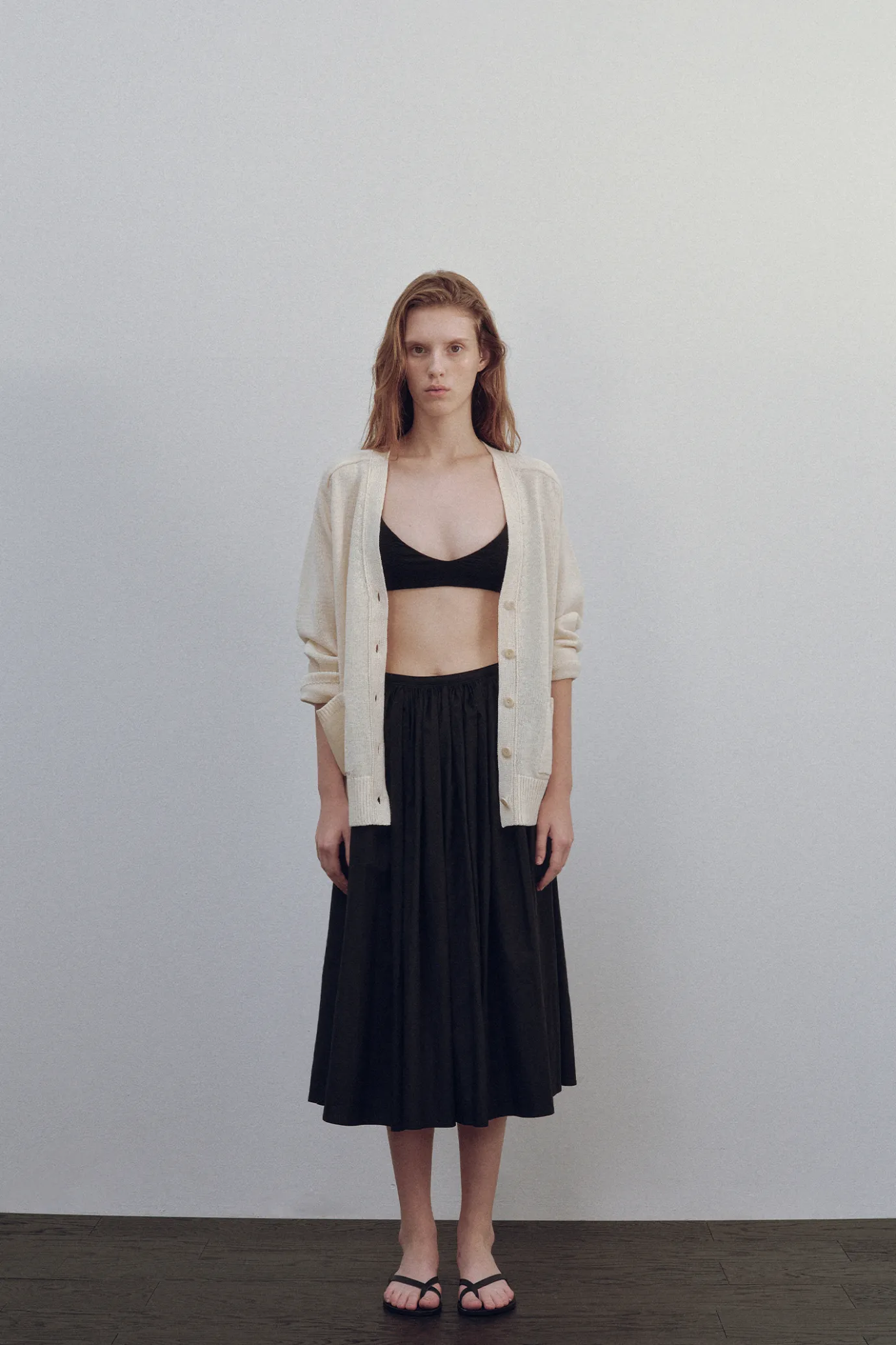 Nothing written Skirts-Serto gathered skirt (Black)