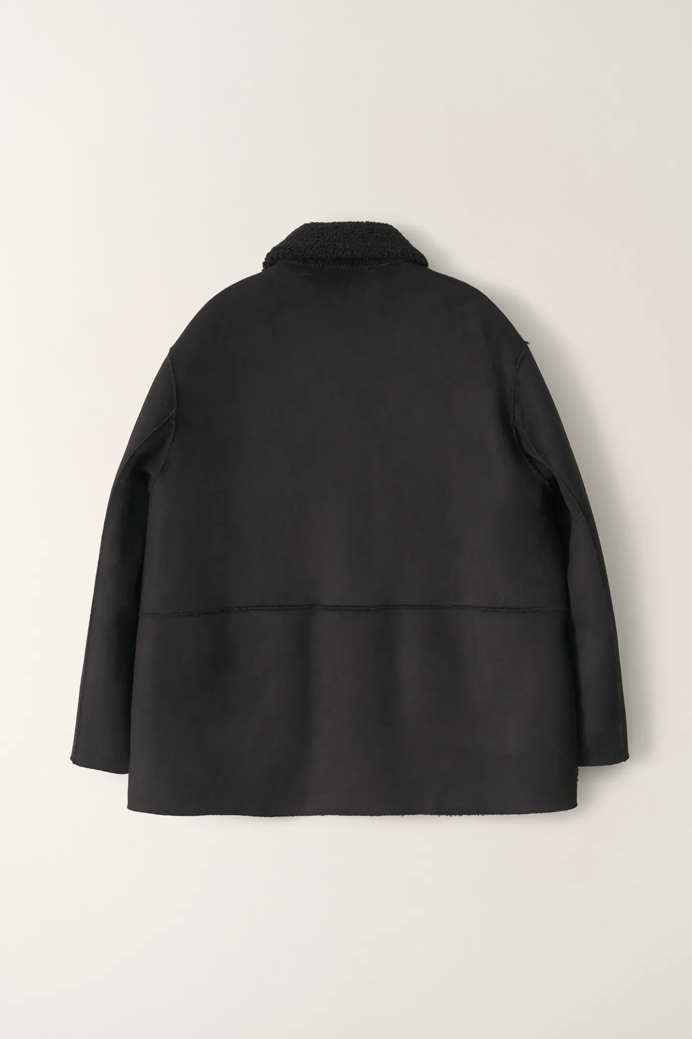 Nothing written Exclusive | Outwears-Shearling reversible car coat (Black)