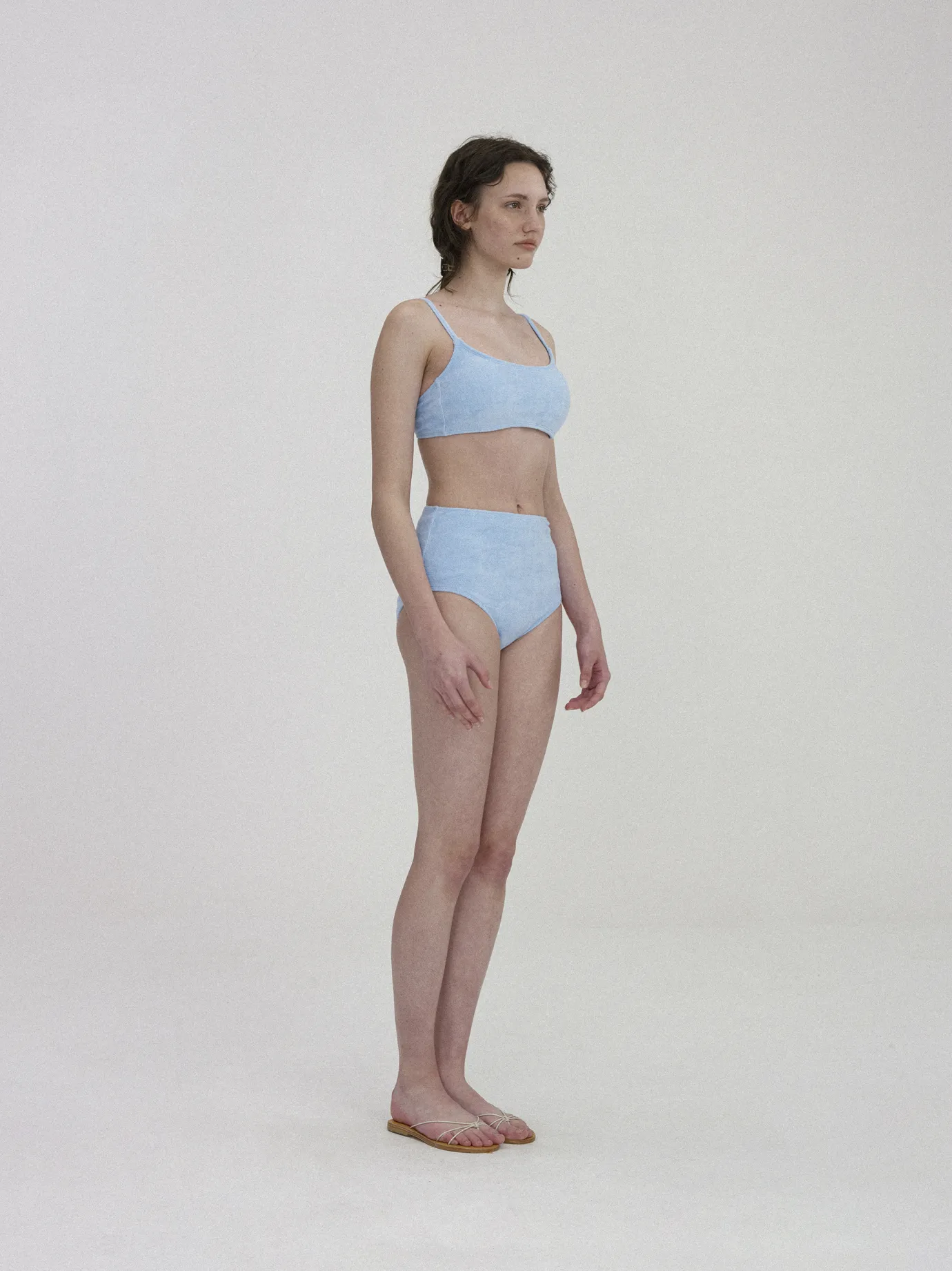 Nothing written Swimwear-Terry cotton bikini (Blue)