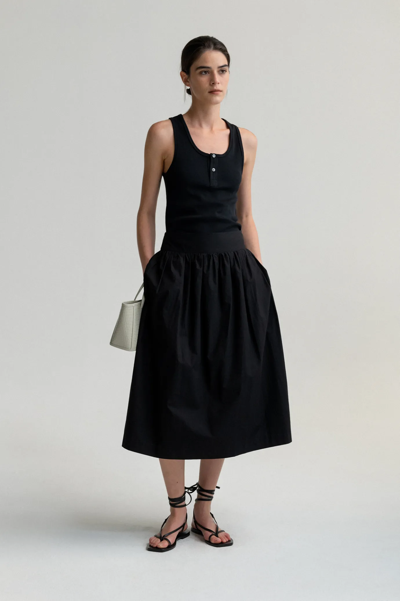 Nothing written Bags-6TH / Ain croco tote bag (Coconut white)