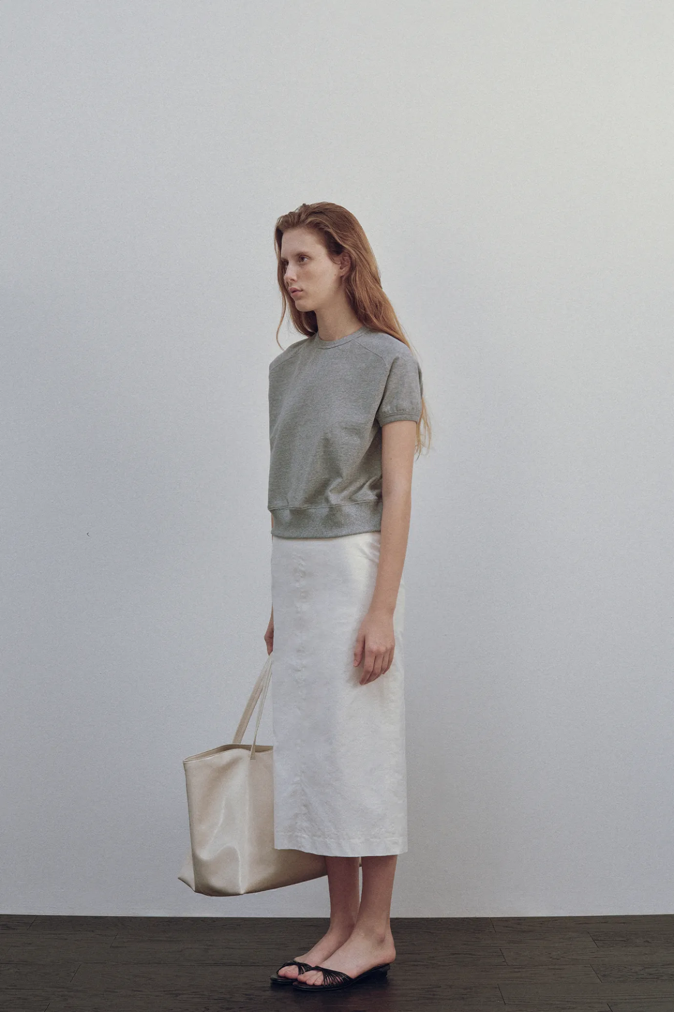 Nothing written T-shirt-4TH / Bibi cotton sweatshirt tee (Gray)