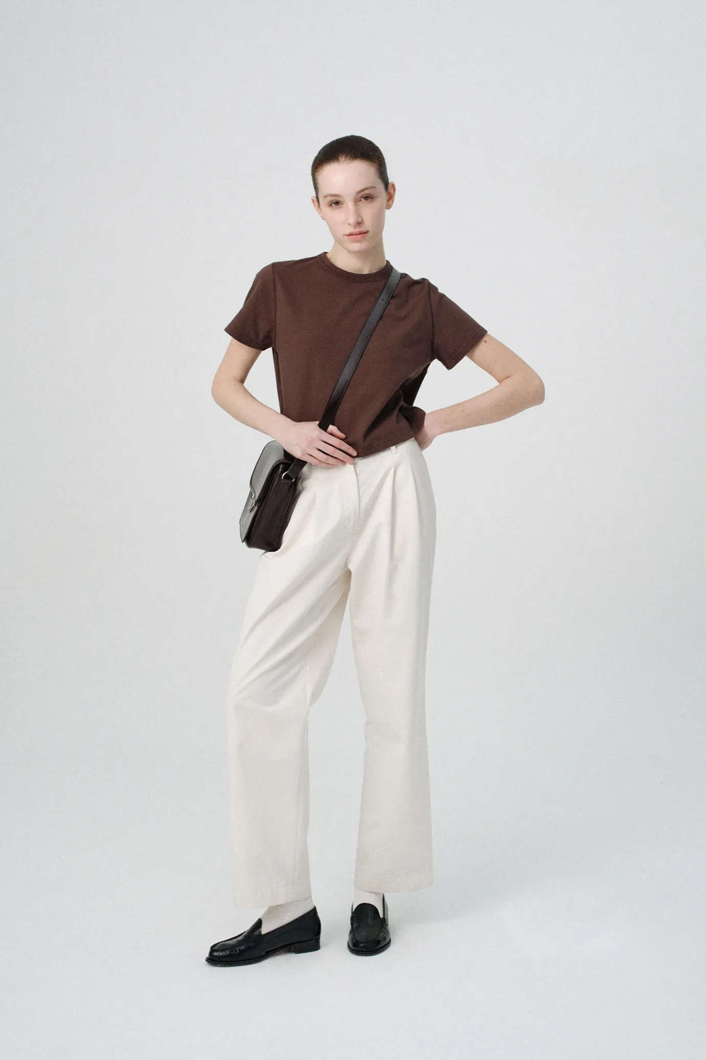 Nothing written T-shirt-5TH / Bobba cotton t-shirt (Brown)