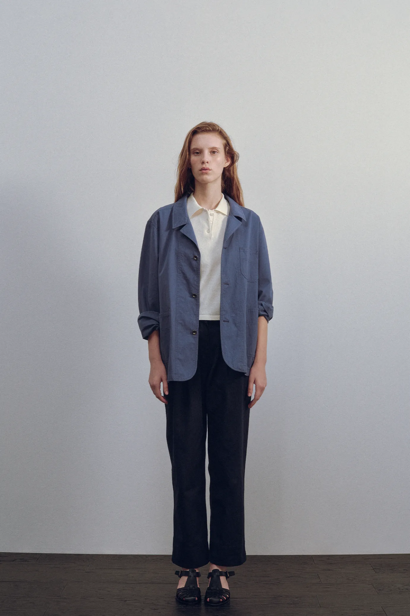 Nothing written Outwears-5TH / French work jacket (Vintage blue)