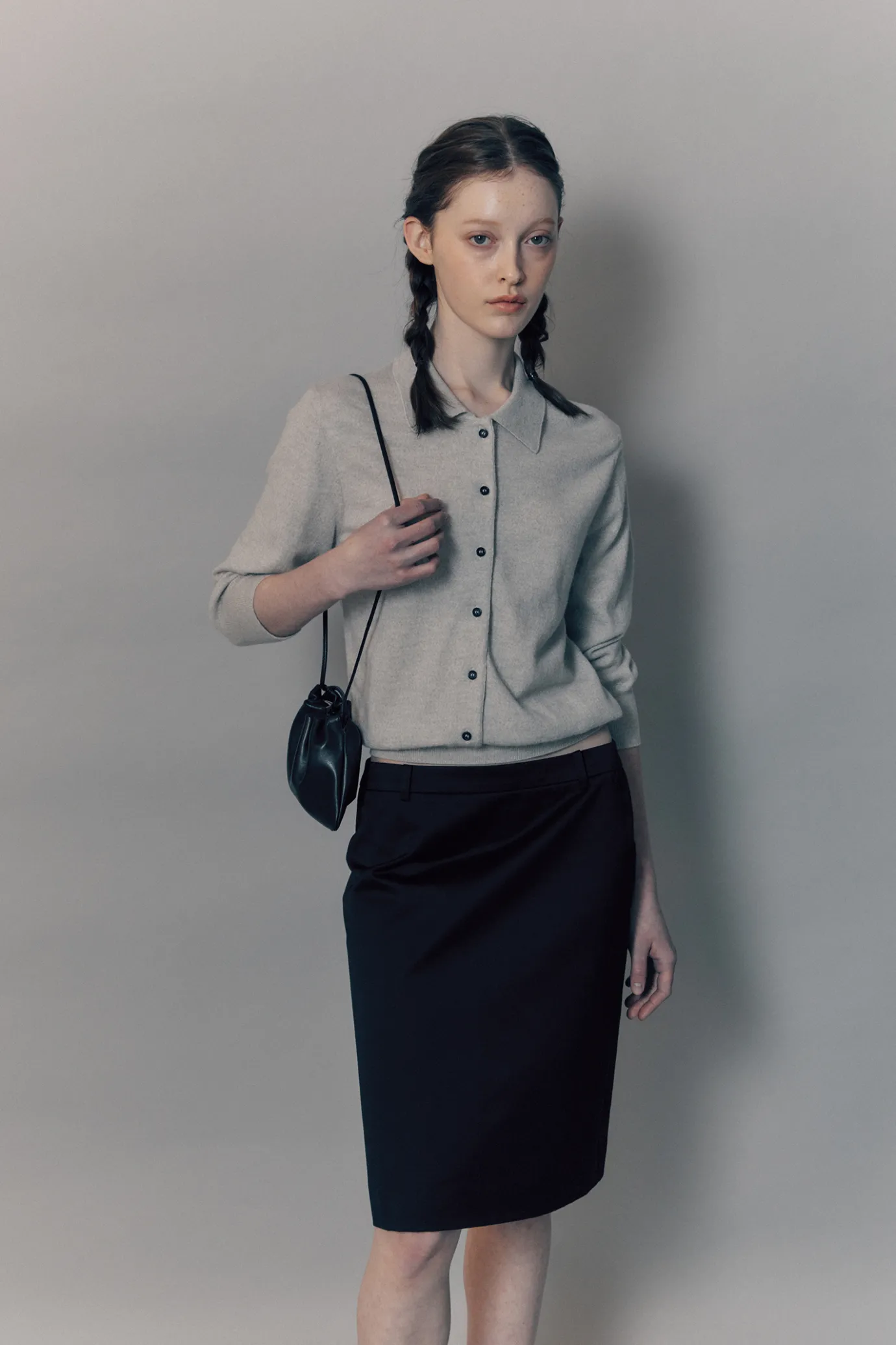 Nothing written Bags-5TH / Nella strap mini bag (Black)