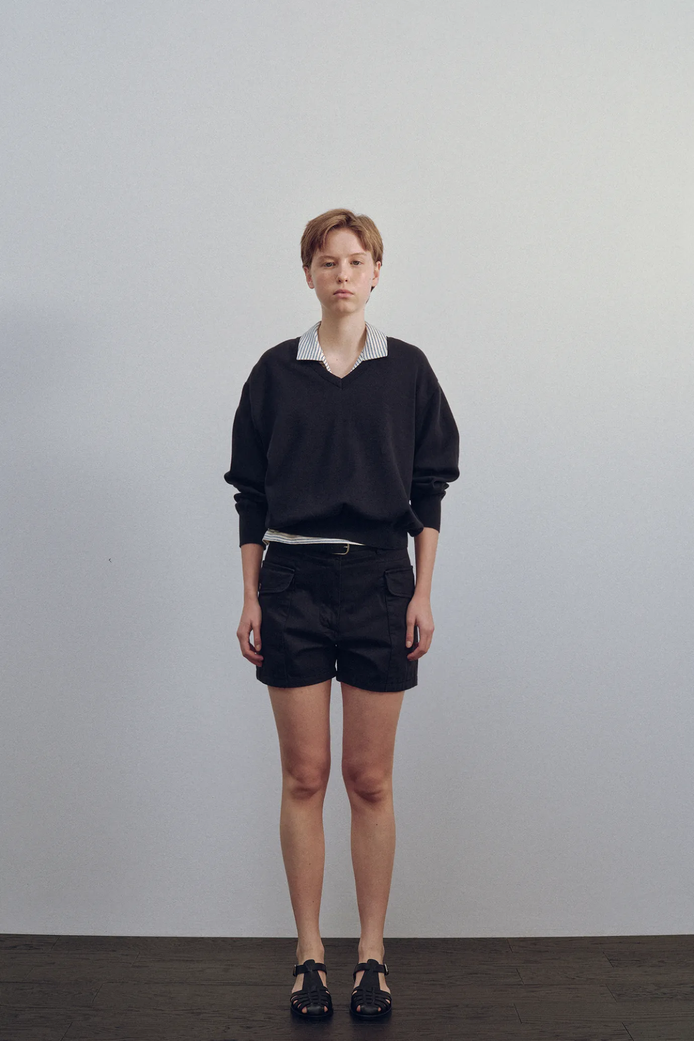 Nothing written Knitwear-5TH / Pipley v-neck pullover (Navy)