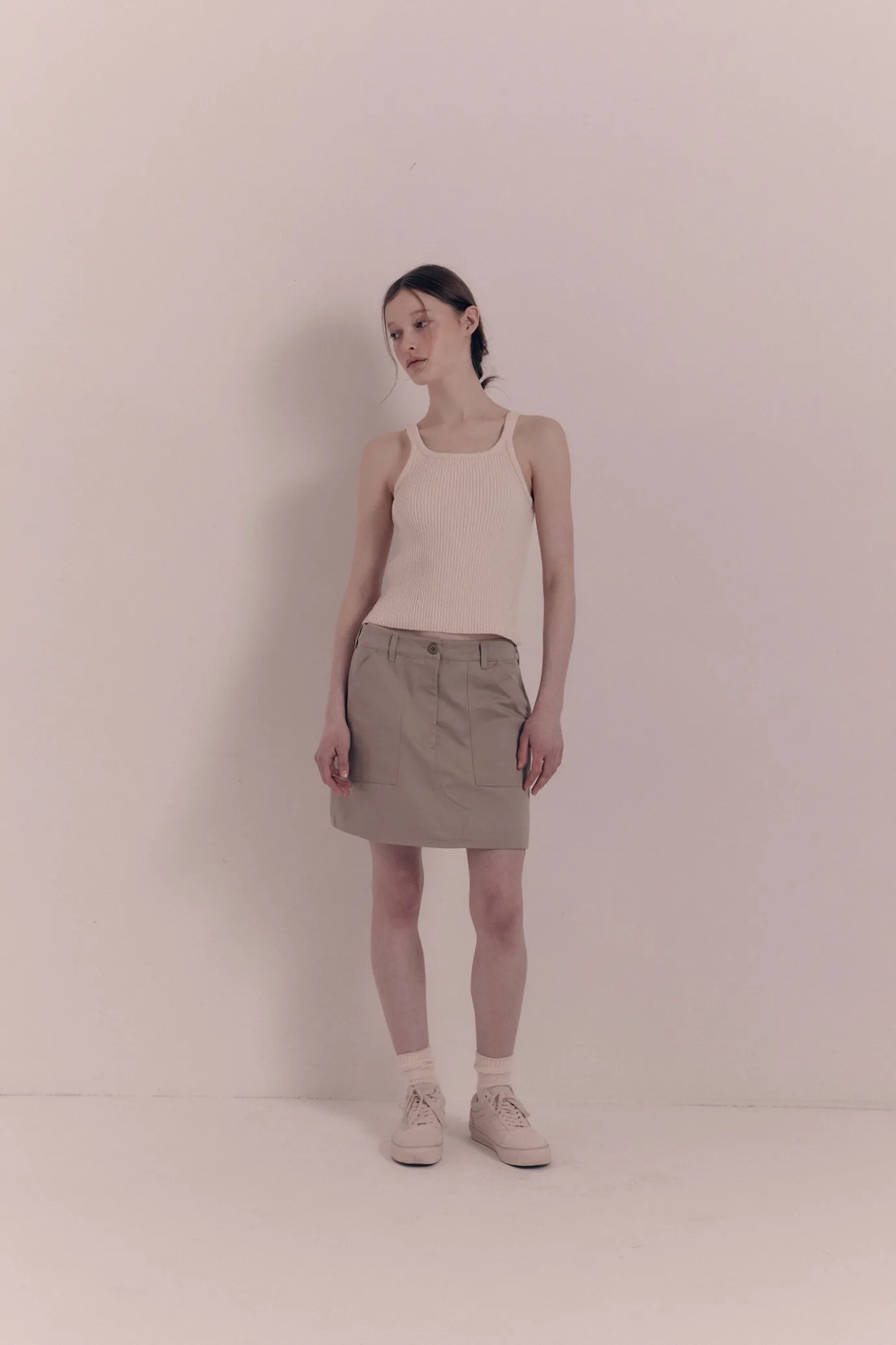 Nothing written Skirts-4TH / Sam mini skirt (Light gray)