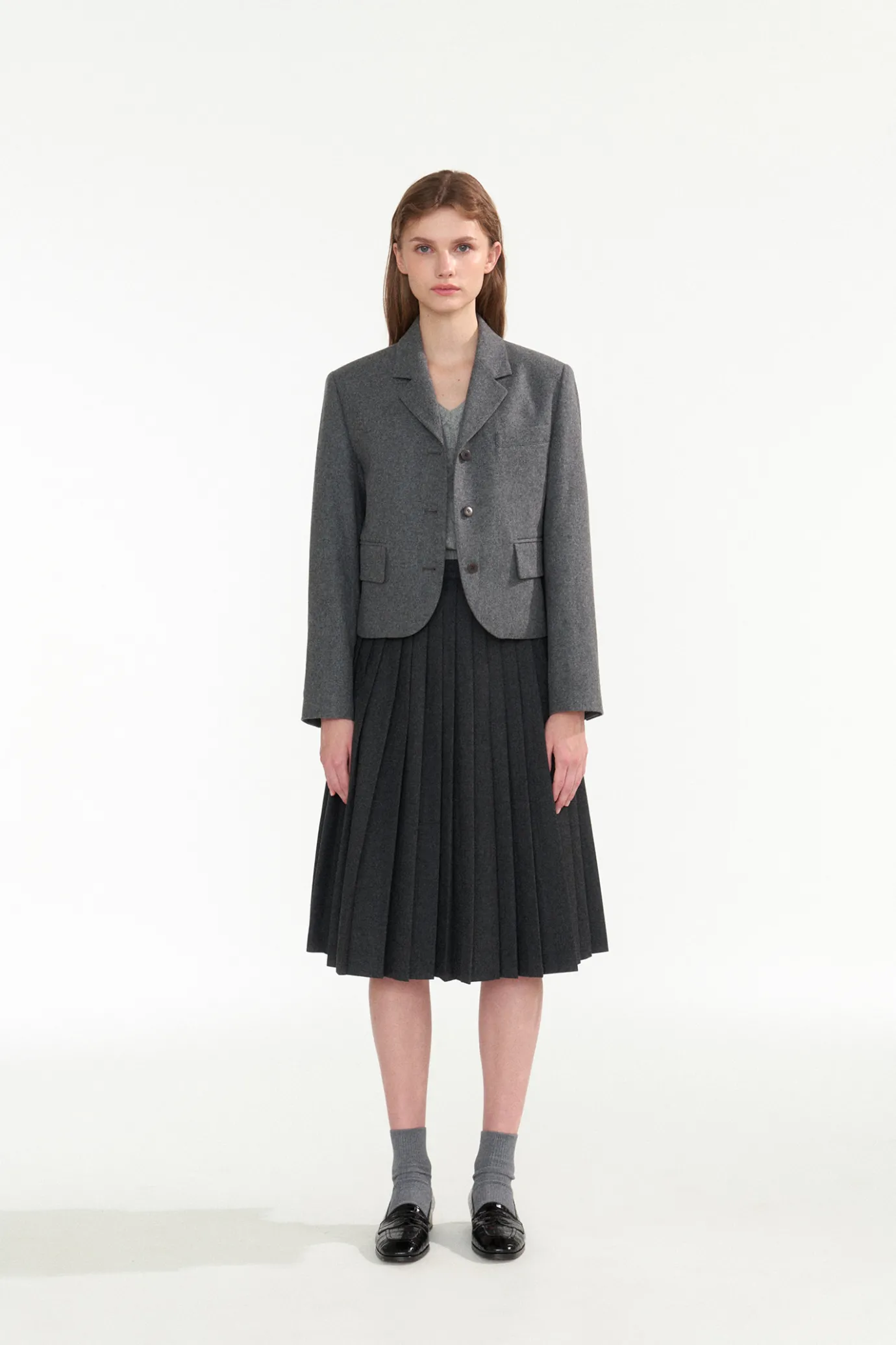 Nothing written Shoes | Exclusive-Tilda croco loafers (Black)