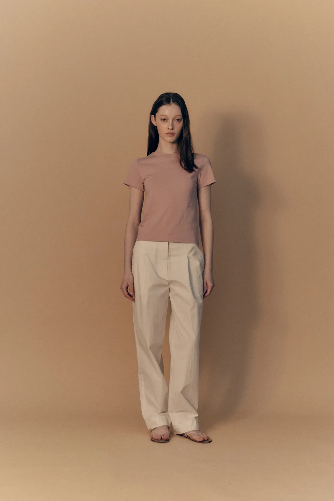 Nothing written T-shirt-Tina cotton t-shirt (Pink)