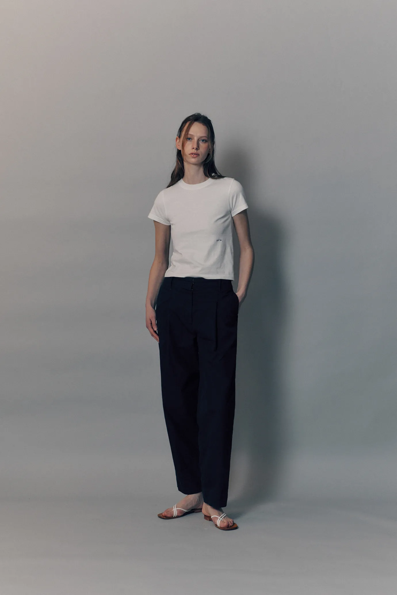 Nothing written T-shirt-Tina cotton t-shirt (White)